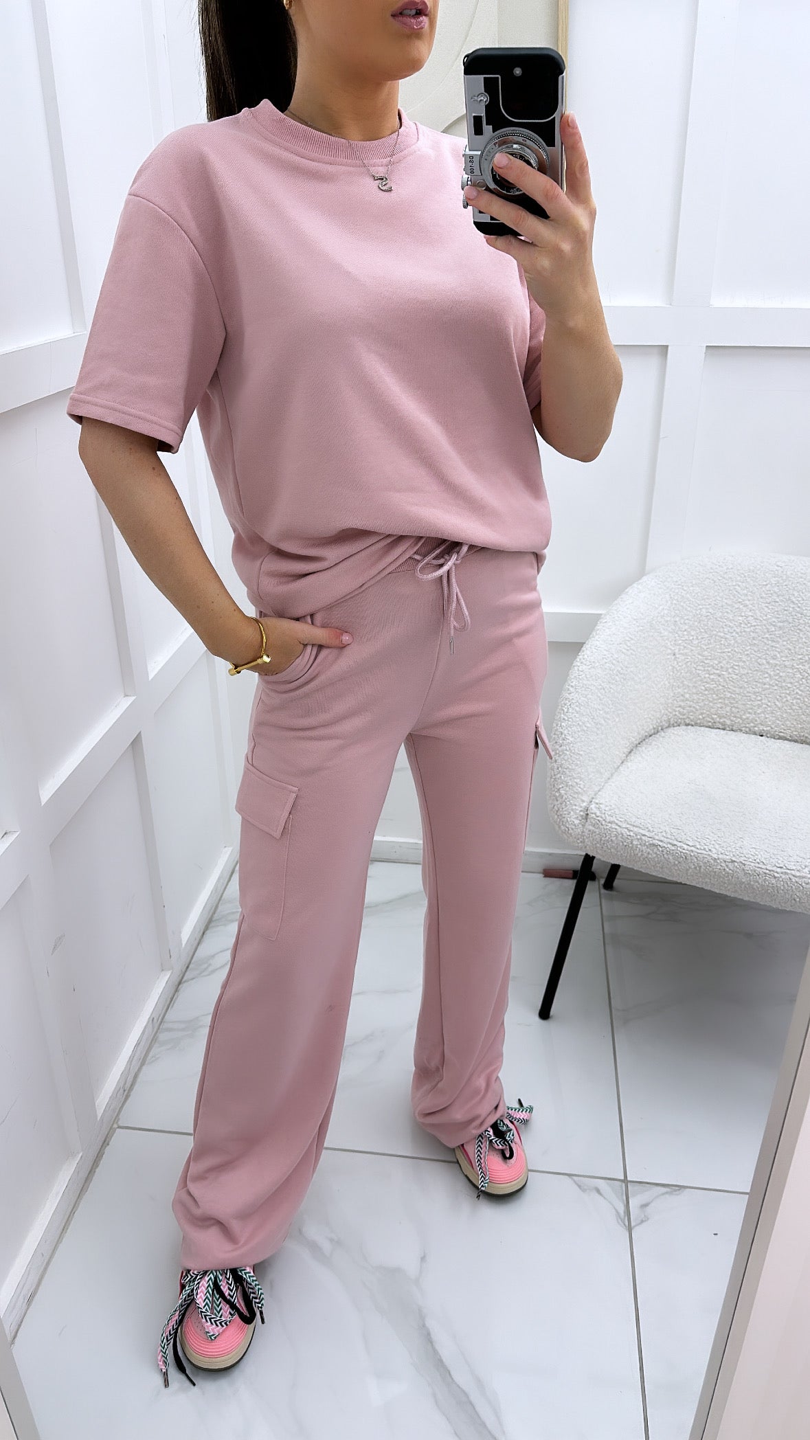 Pink cargo hot sale joggers