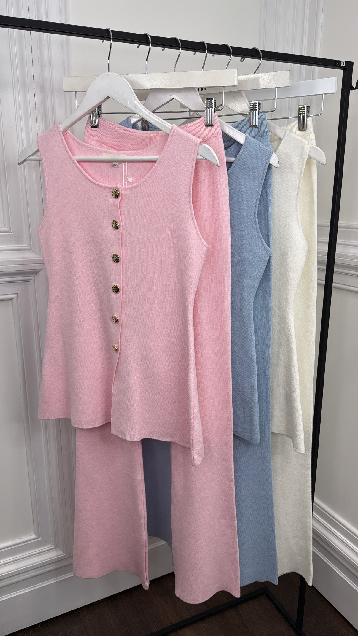 TOYA pink waist jacket and trousers co-ord set