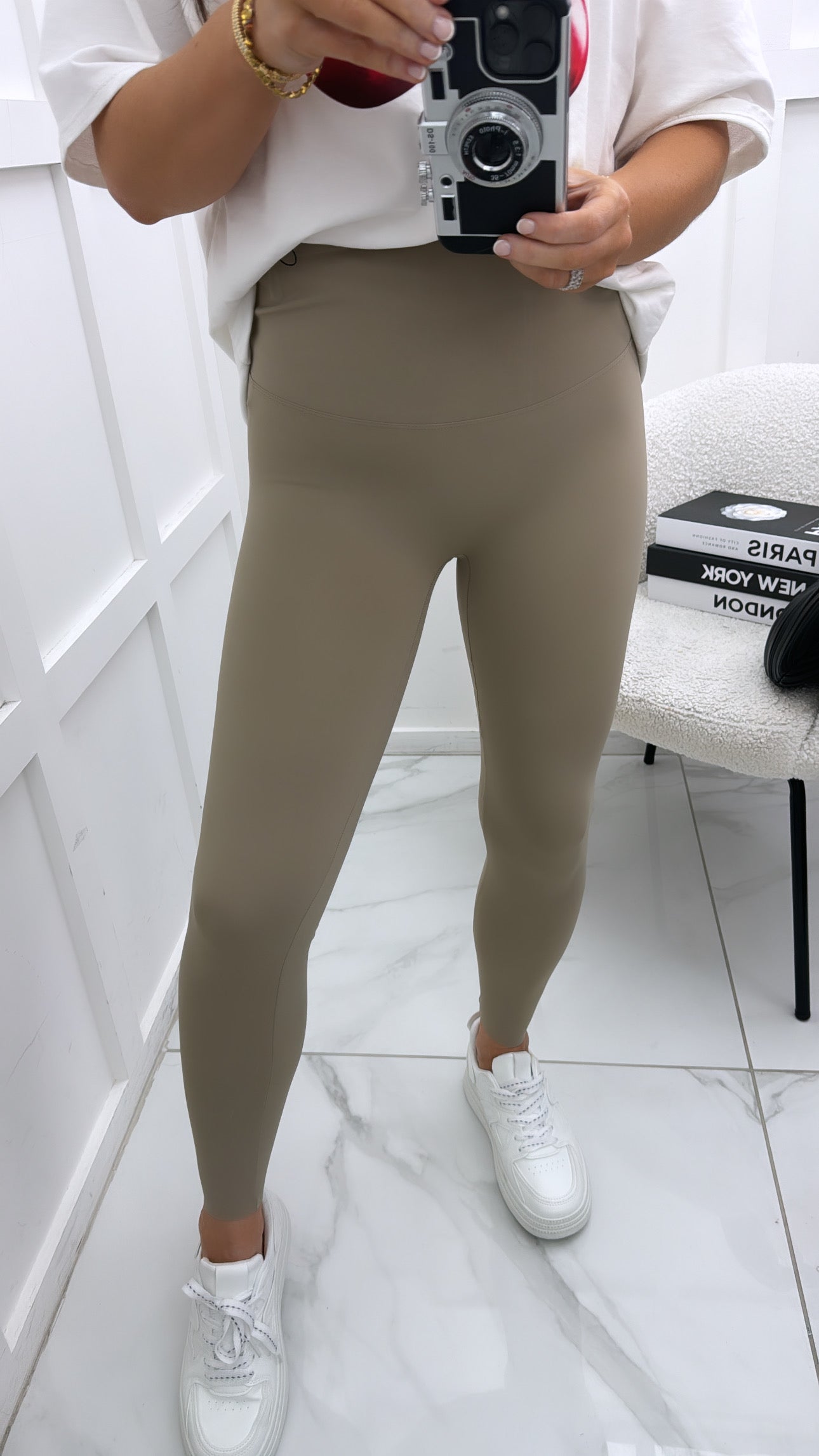 LIBBY taupe high waist buttery soft leggings