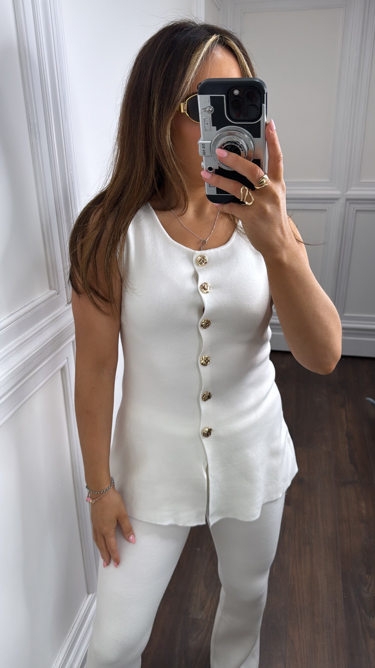 TOYA white waist jacket and trousers co-ord