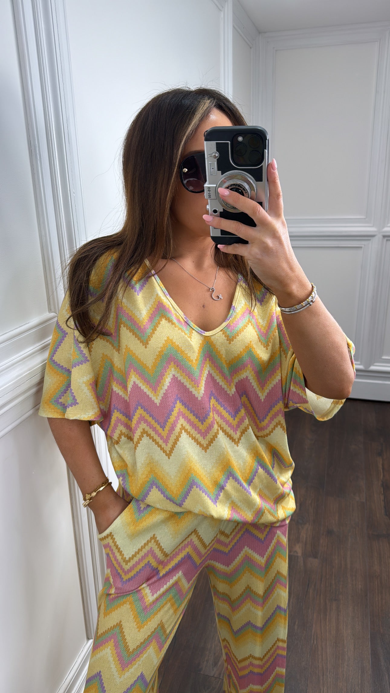 SASHA yellow zig zag print co-ord