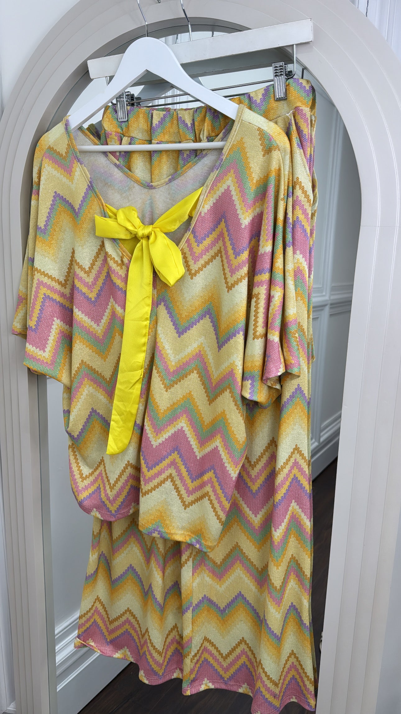 SASHA yellow zig zag print co-ord