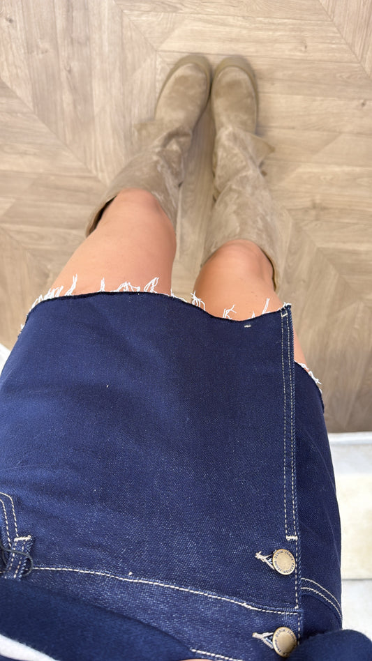 DANNI dark denim denim stretchy skort