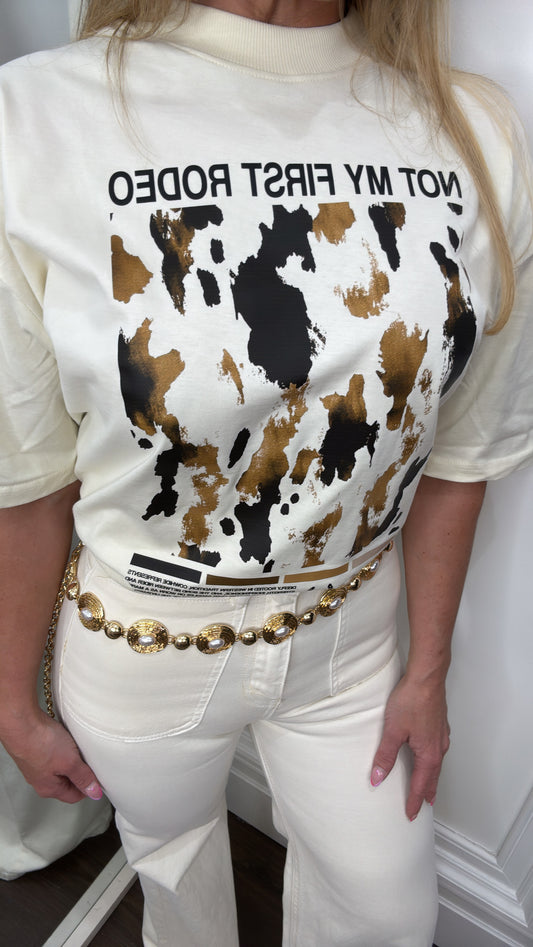 TIA cream not my first rodeo tee