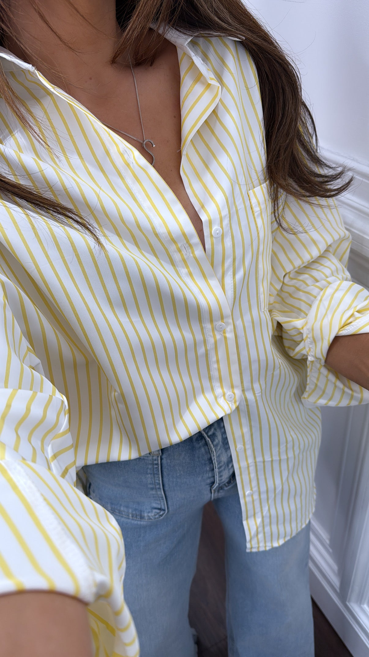 PIPPA yellow stripe shirt