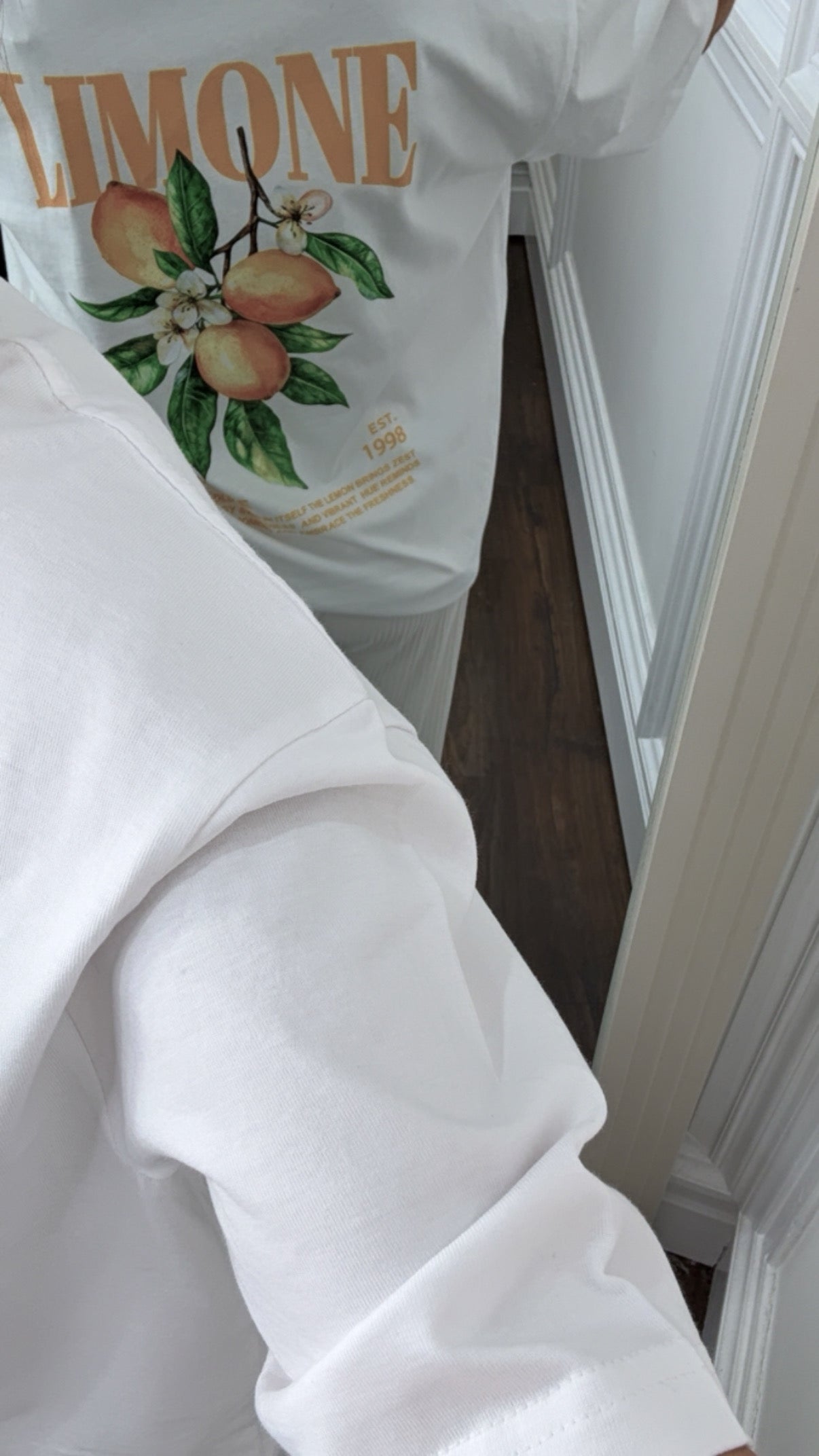 LIMONE white lemon logo oversized t-shirt