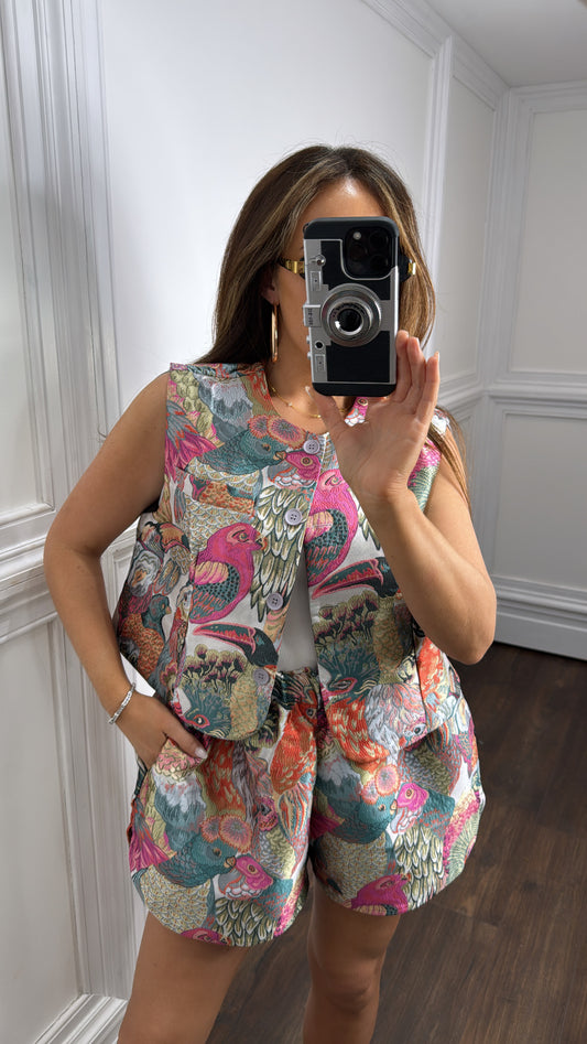 PARROT embroidered waistcoat