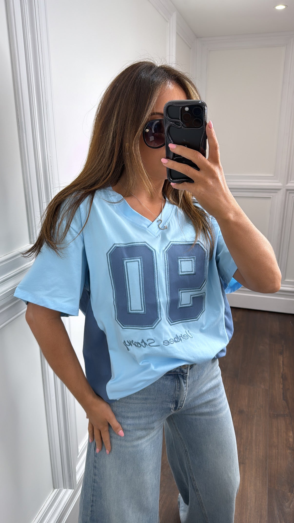 NIKITA blue 90 logo t-shirt