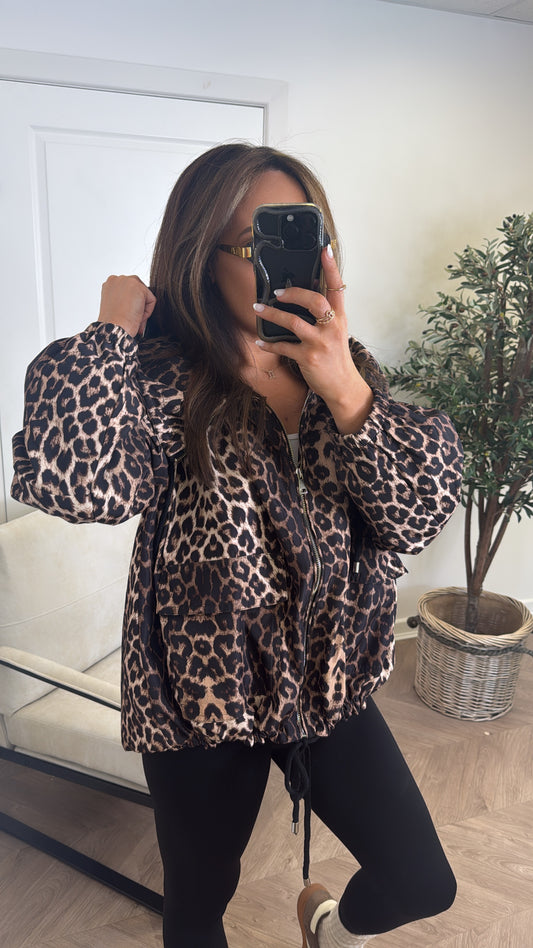LEXI leopard hooded jacket
