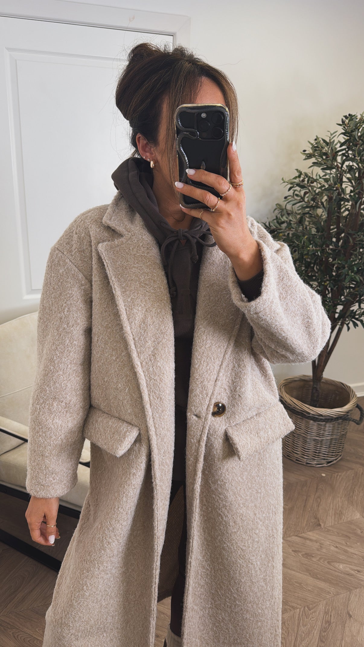 ELEANOR beige super soft duster coat