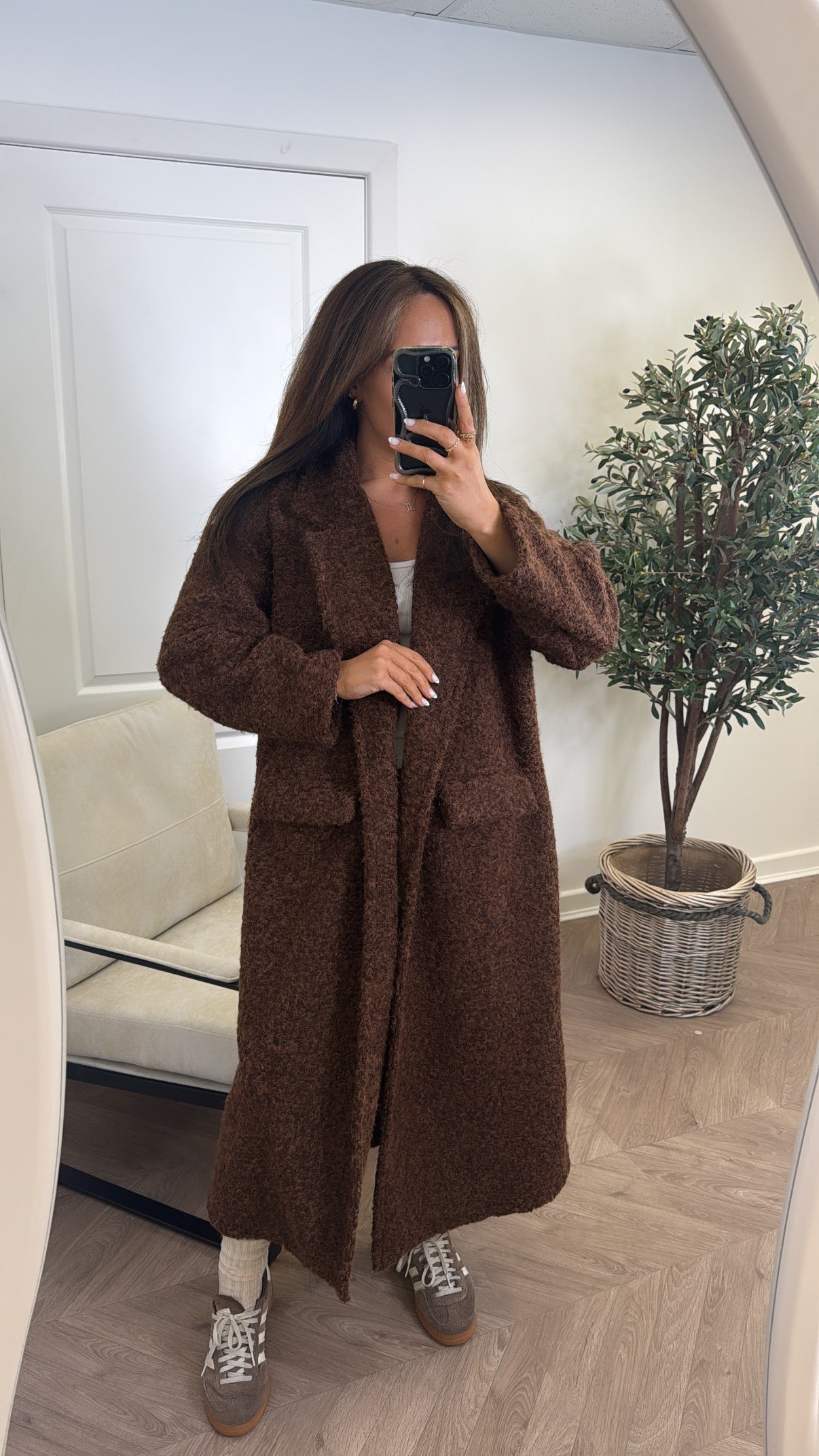 ELEANOR brown super soft duster coat
