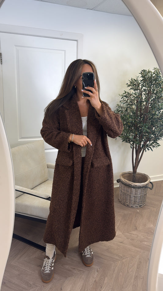 ELEANOR brown super soft duster coat