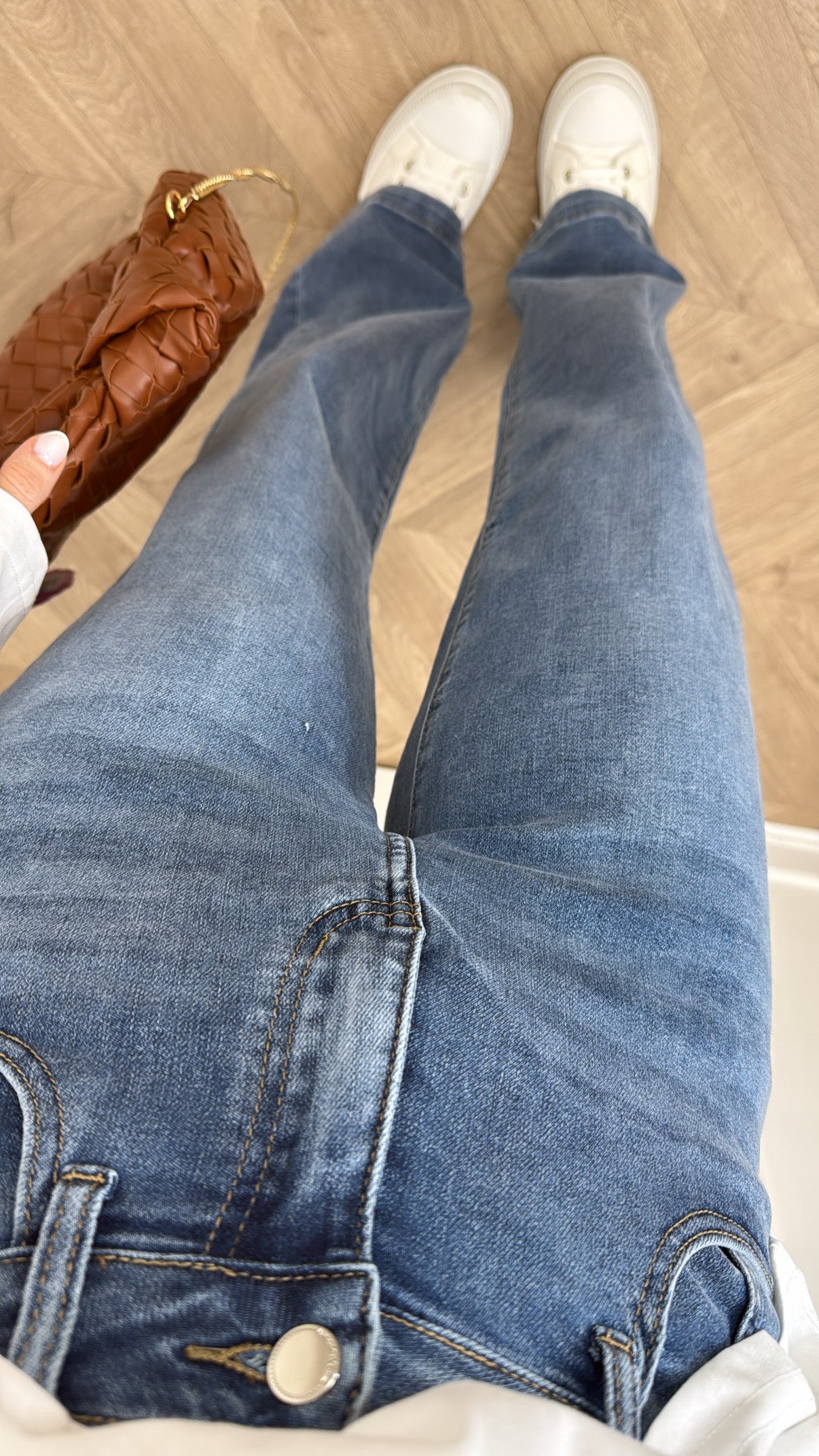 FIFI blue denim straight leg jeans