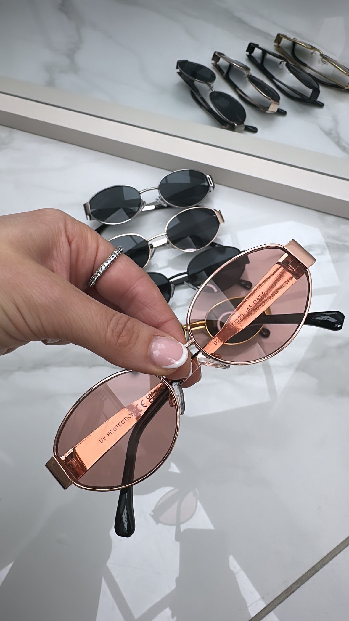 CECE rose gold metal frame sunglasses