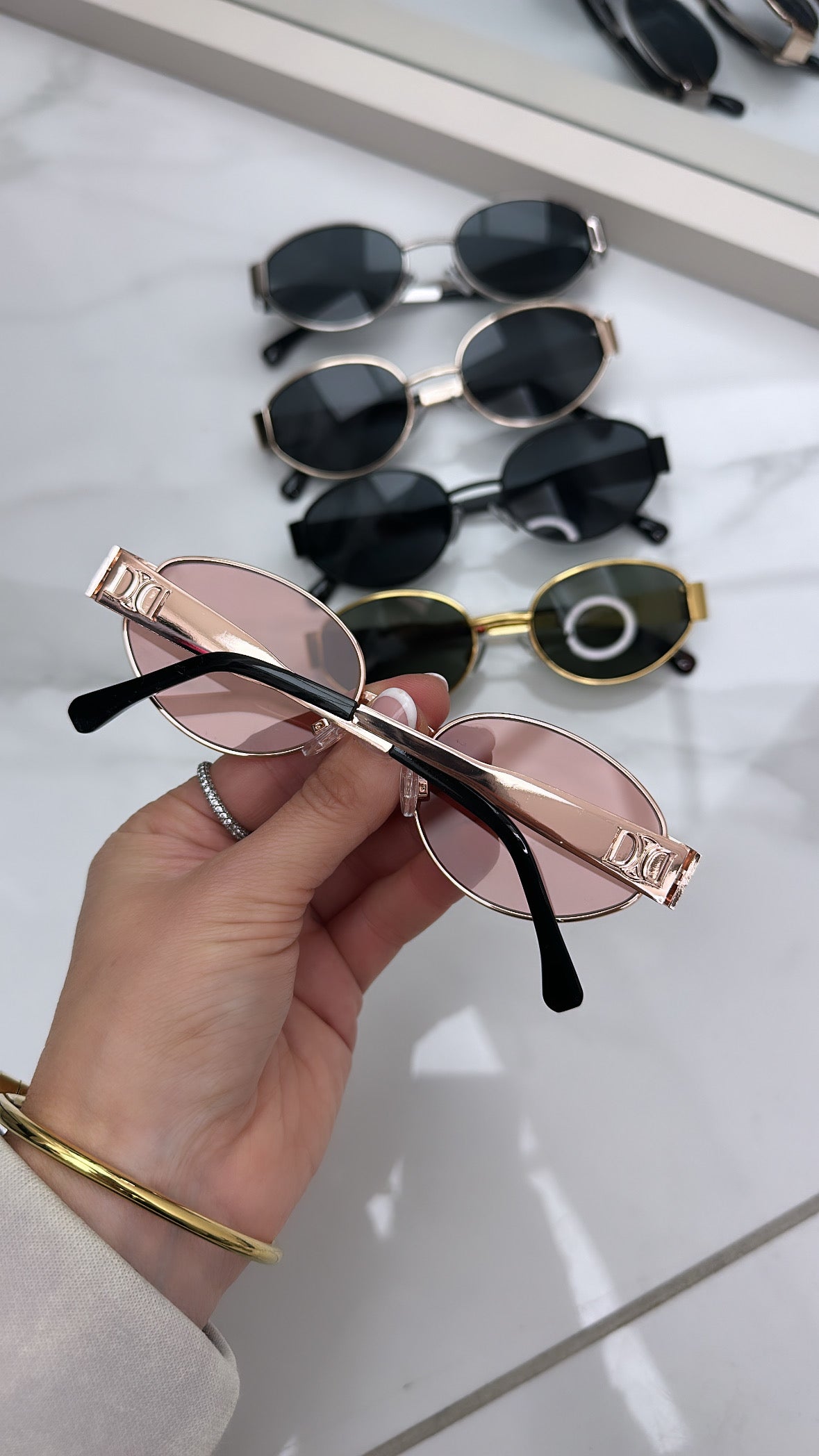 CECE rose gold metal frame sunglasses