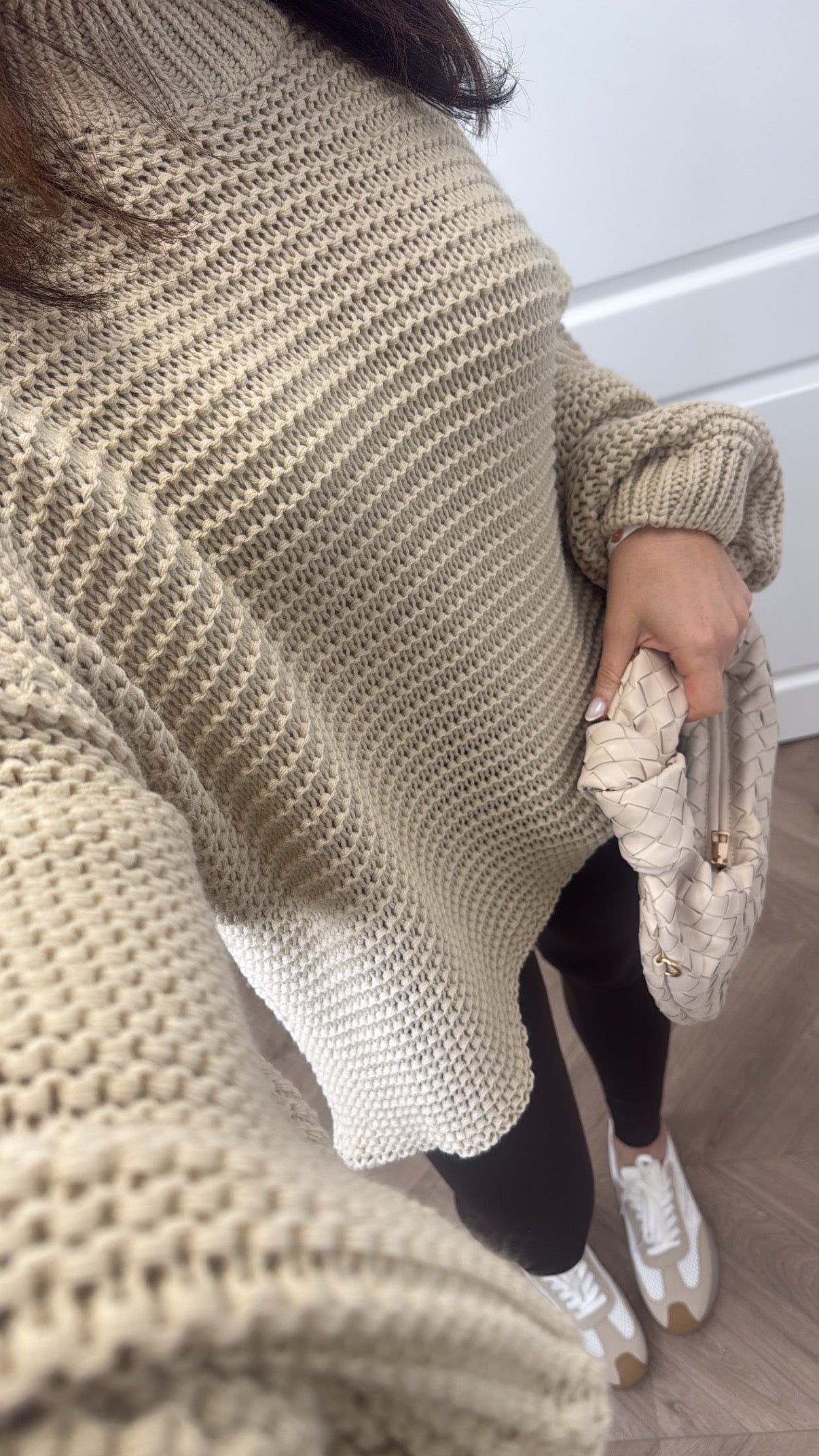 LIA beige chunky knit jumper
