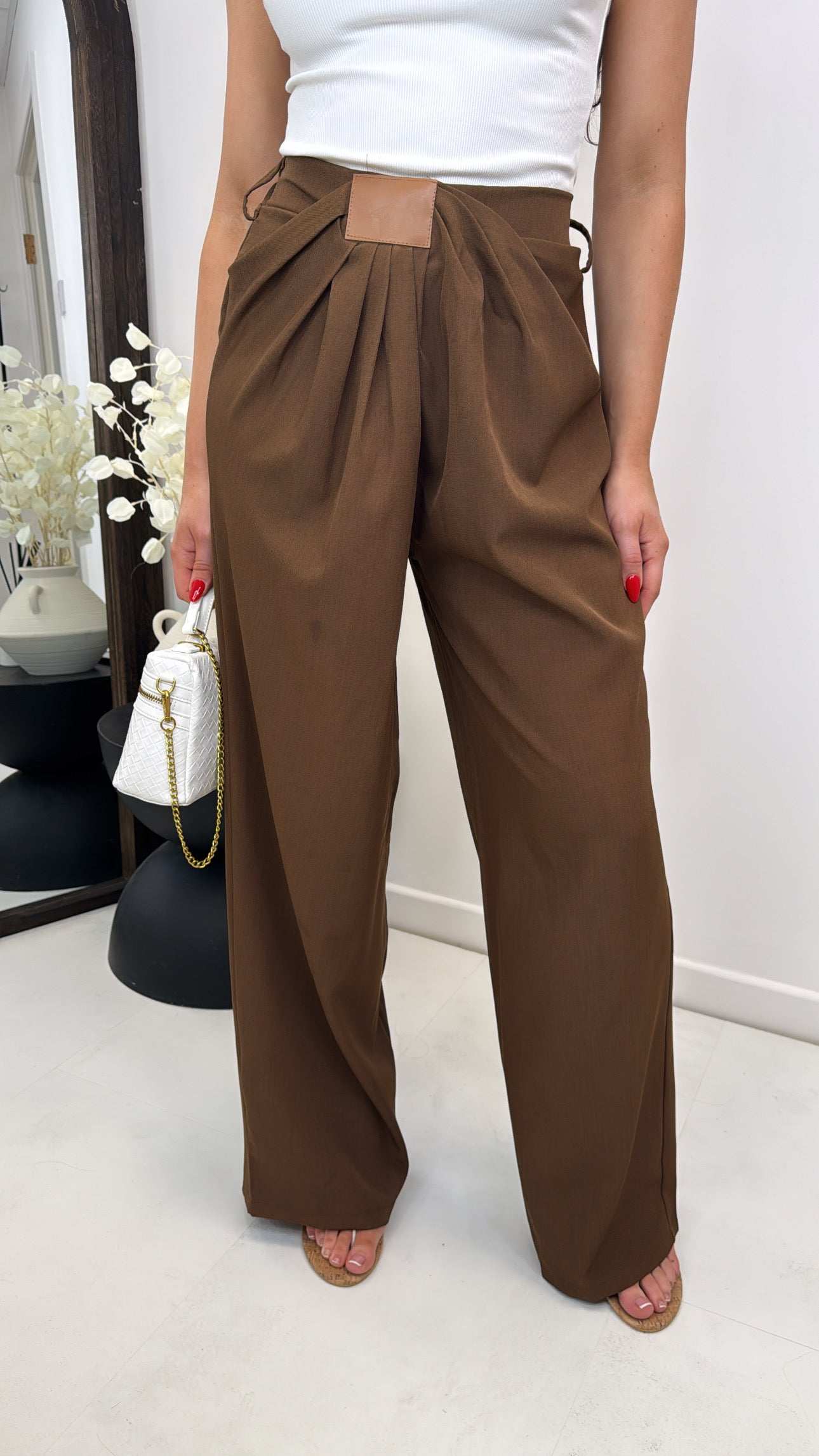TILLY brown flowing trousers