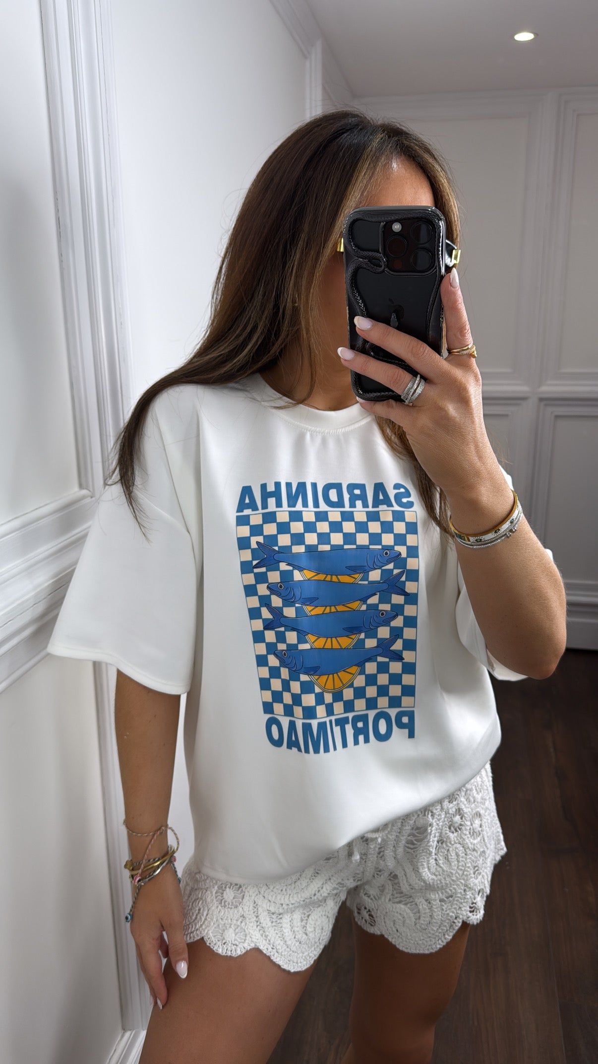 SARDINHA white super soft logo t-shirt