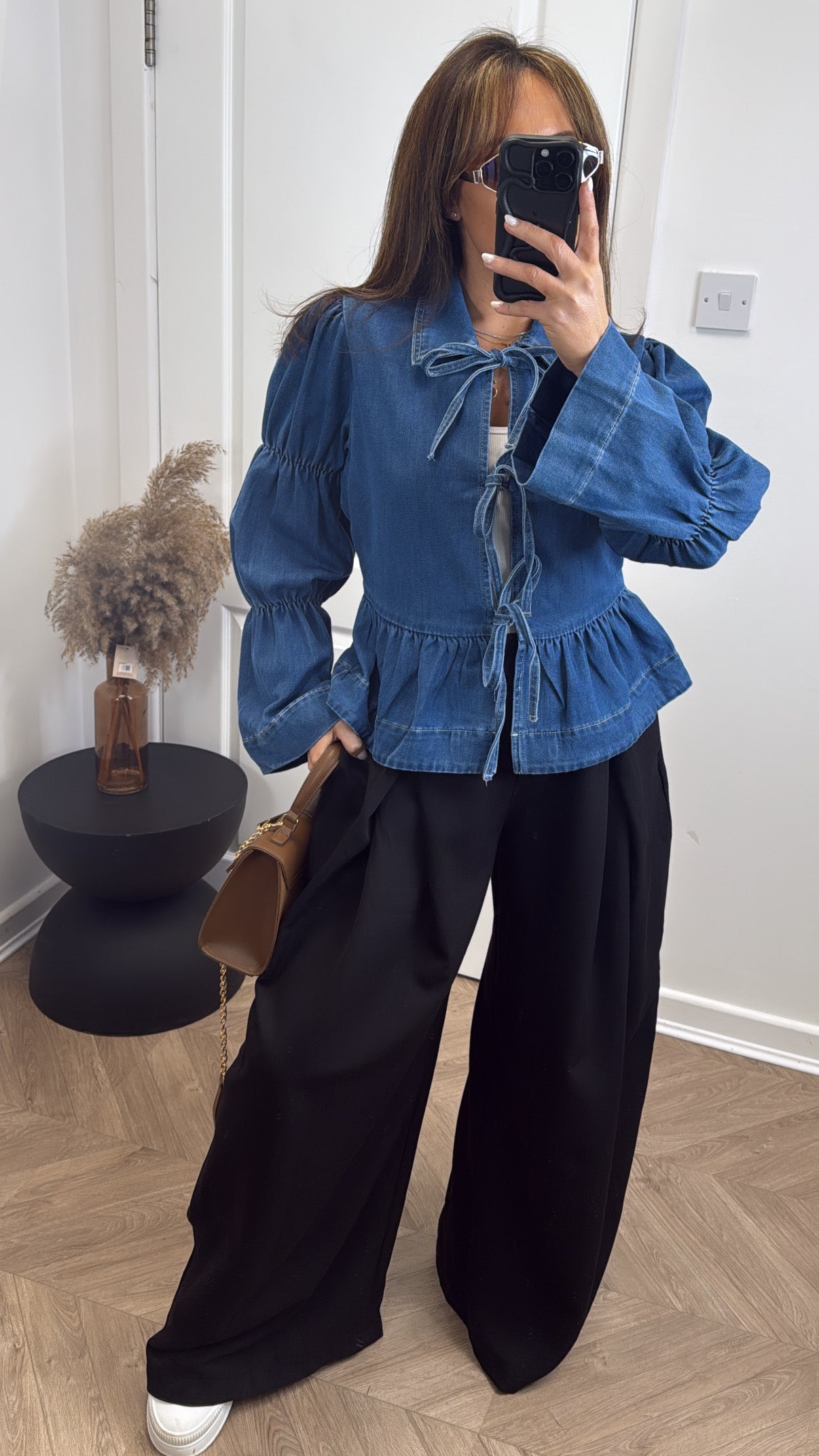 BAILEY blue tie detail denim jacket