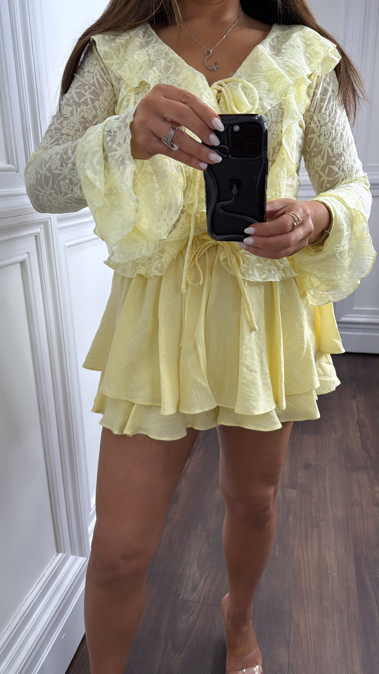 SIDNEY lemon layered skort