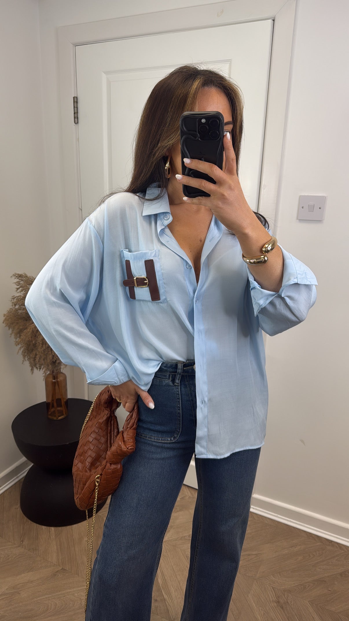 LILAH blue lightweight shirt