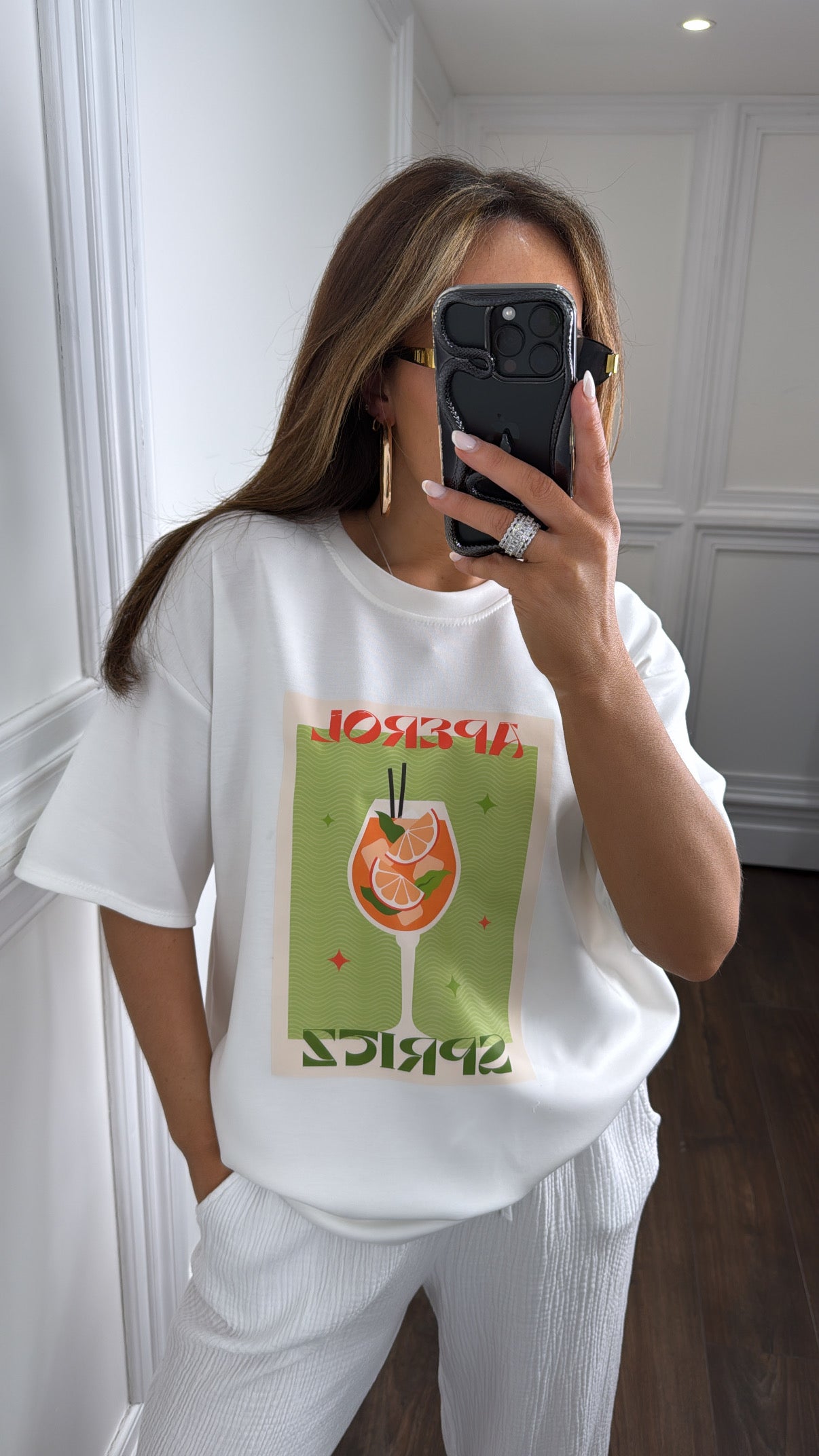 APEROL SPRITZ white super soft logo t-shirt
