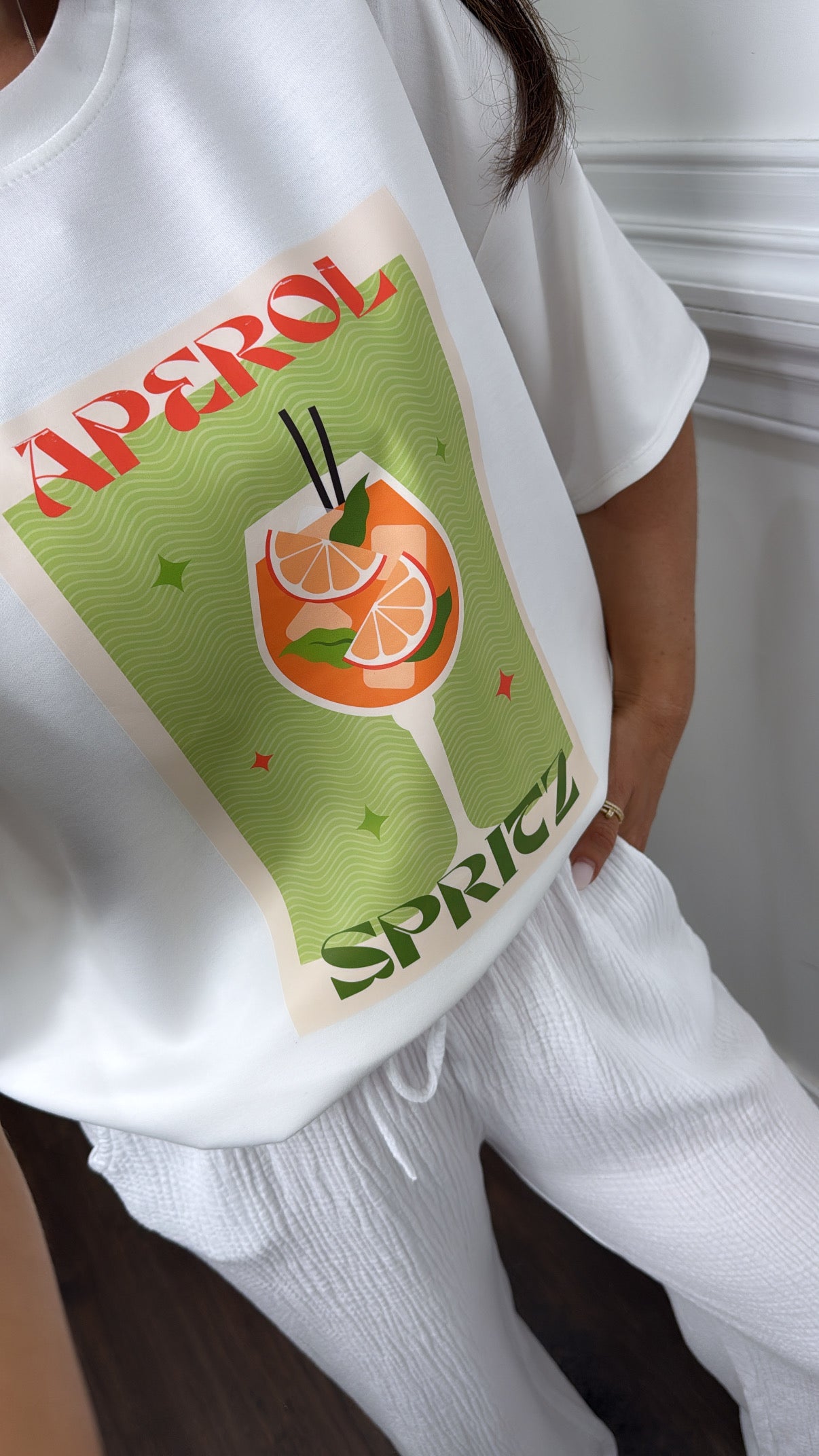 APEROL SPRITZ white super soft logo t-shirt