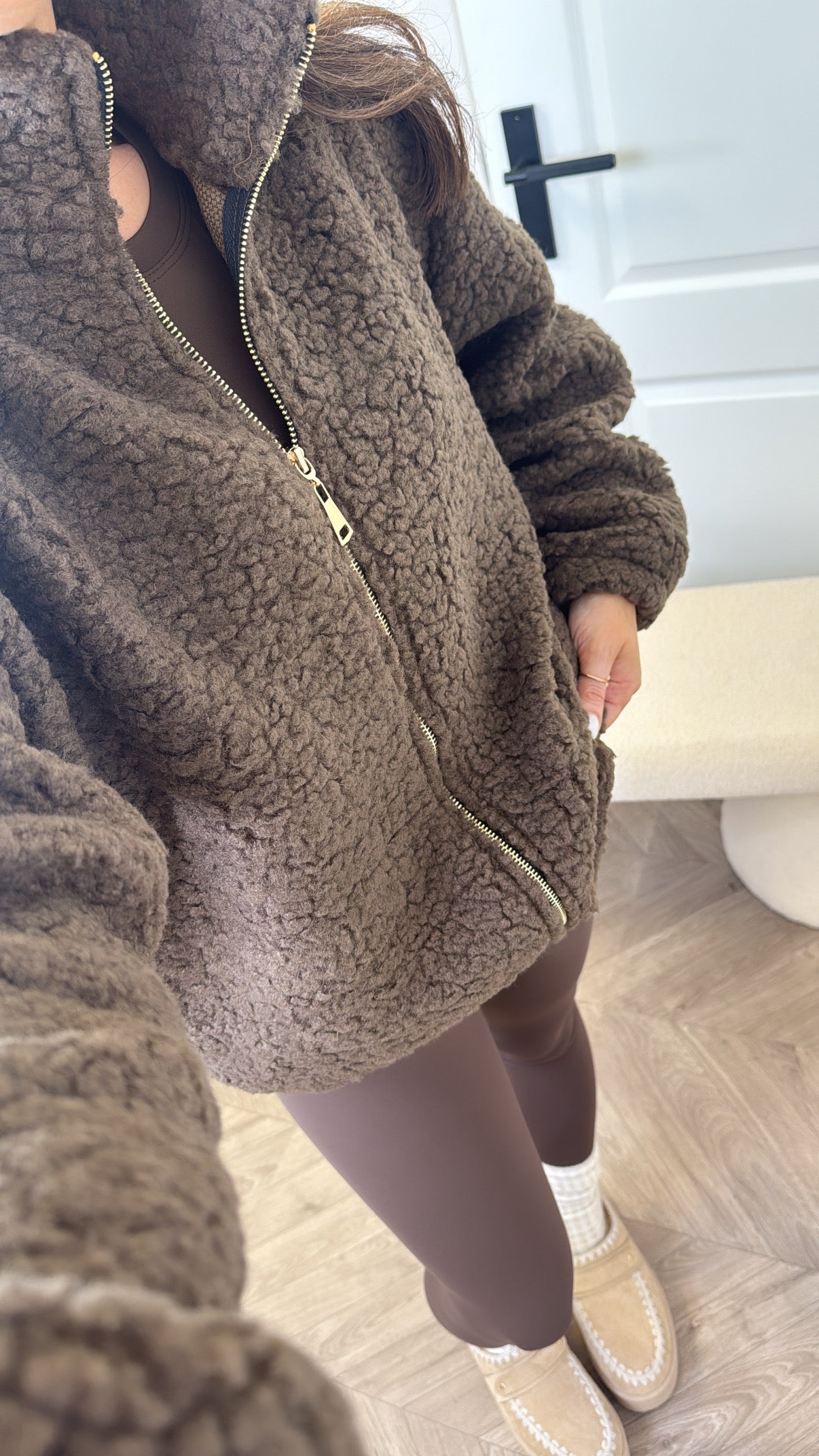 LISSY brown teddy jacket