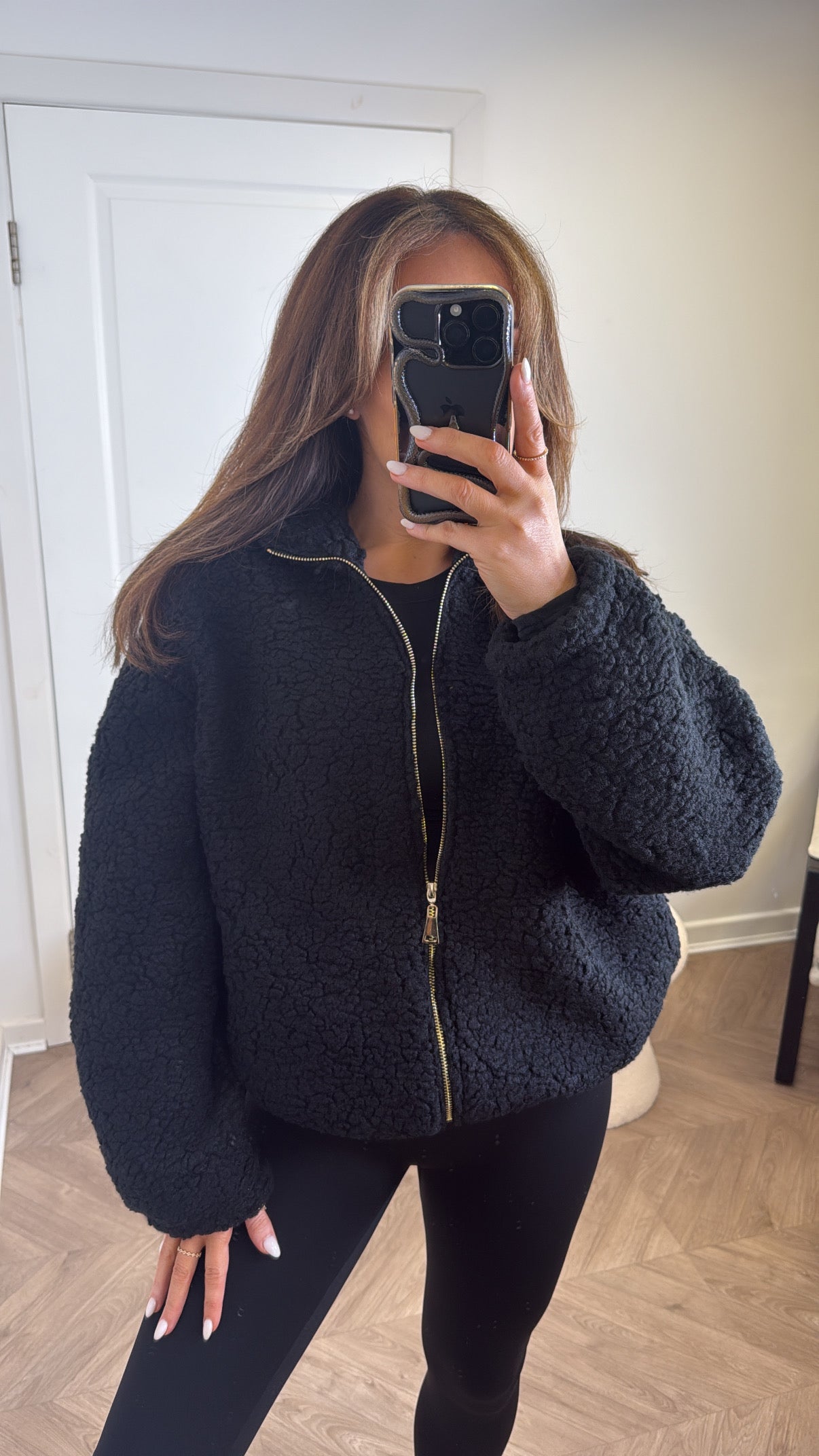 LISSY black teddy jacket