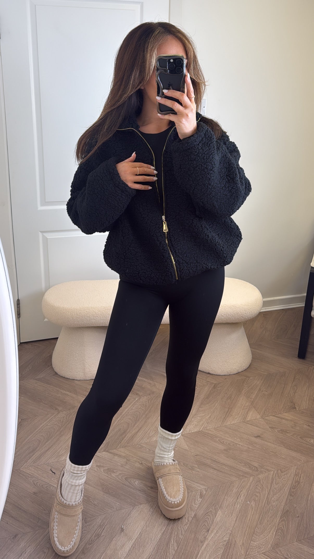 LISSY black teddy jacket