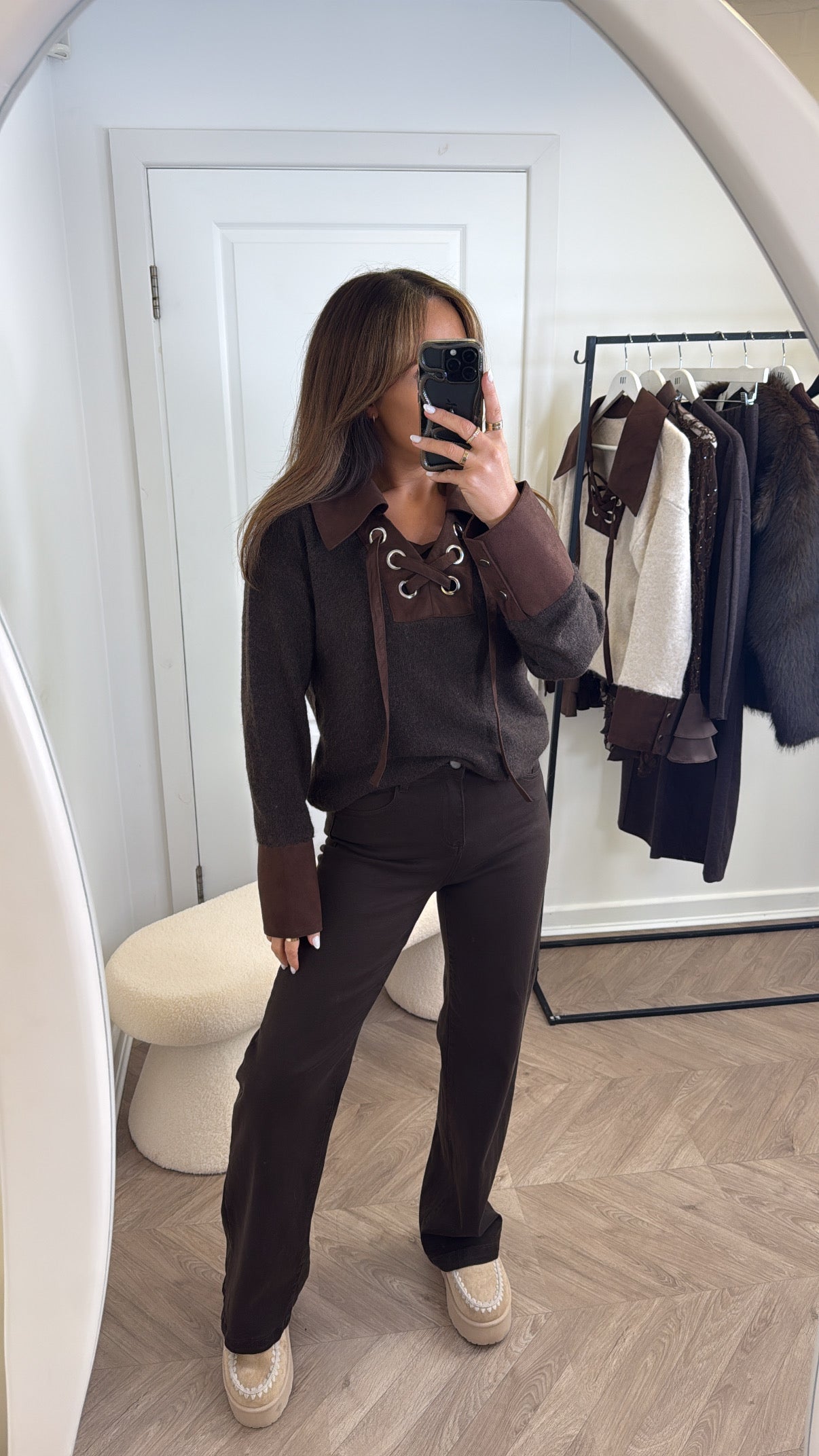 ABIGAIL brown with brown super soft jumper