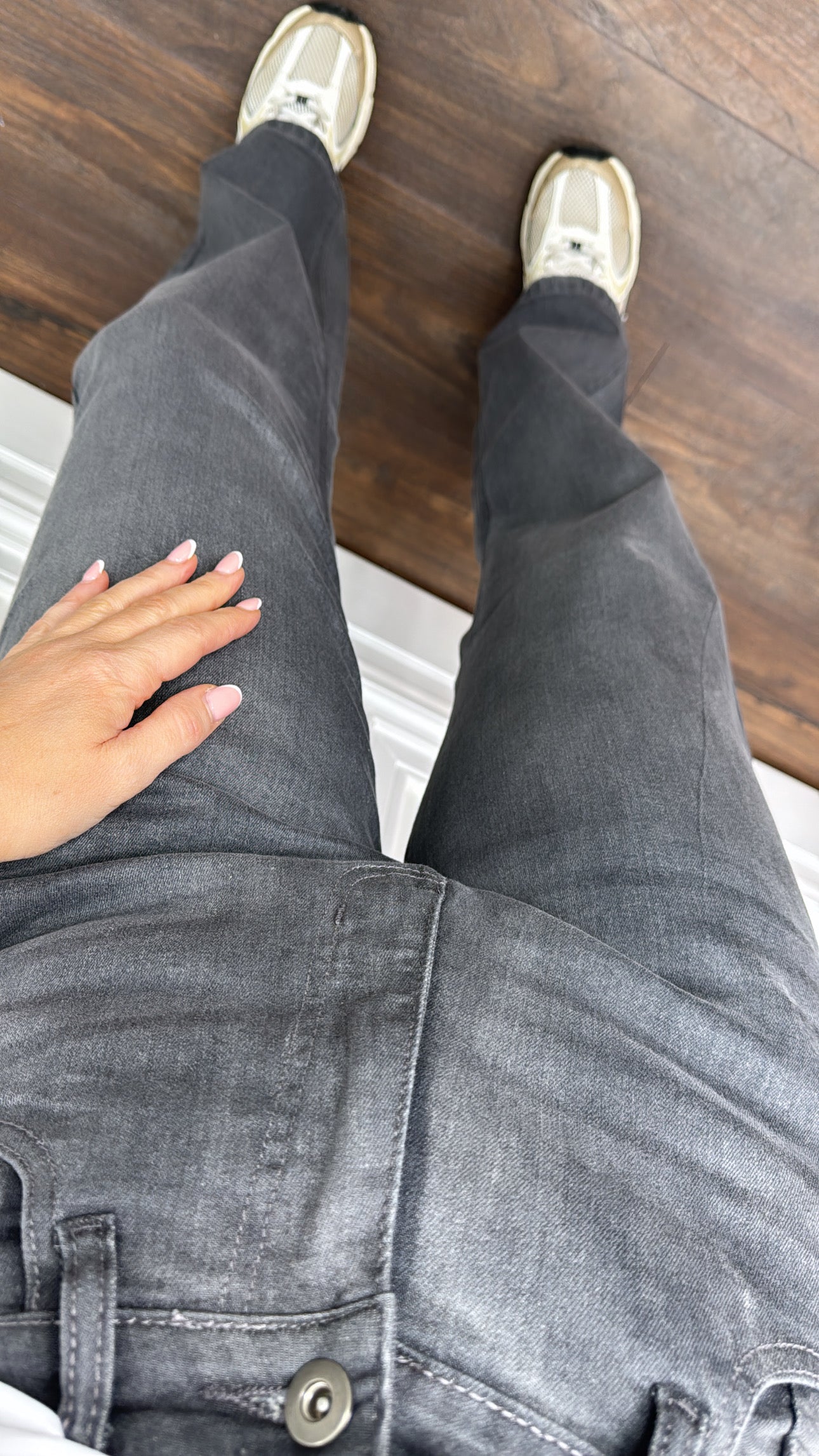 PENNY grey straight leg jeans