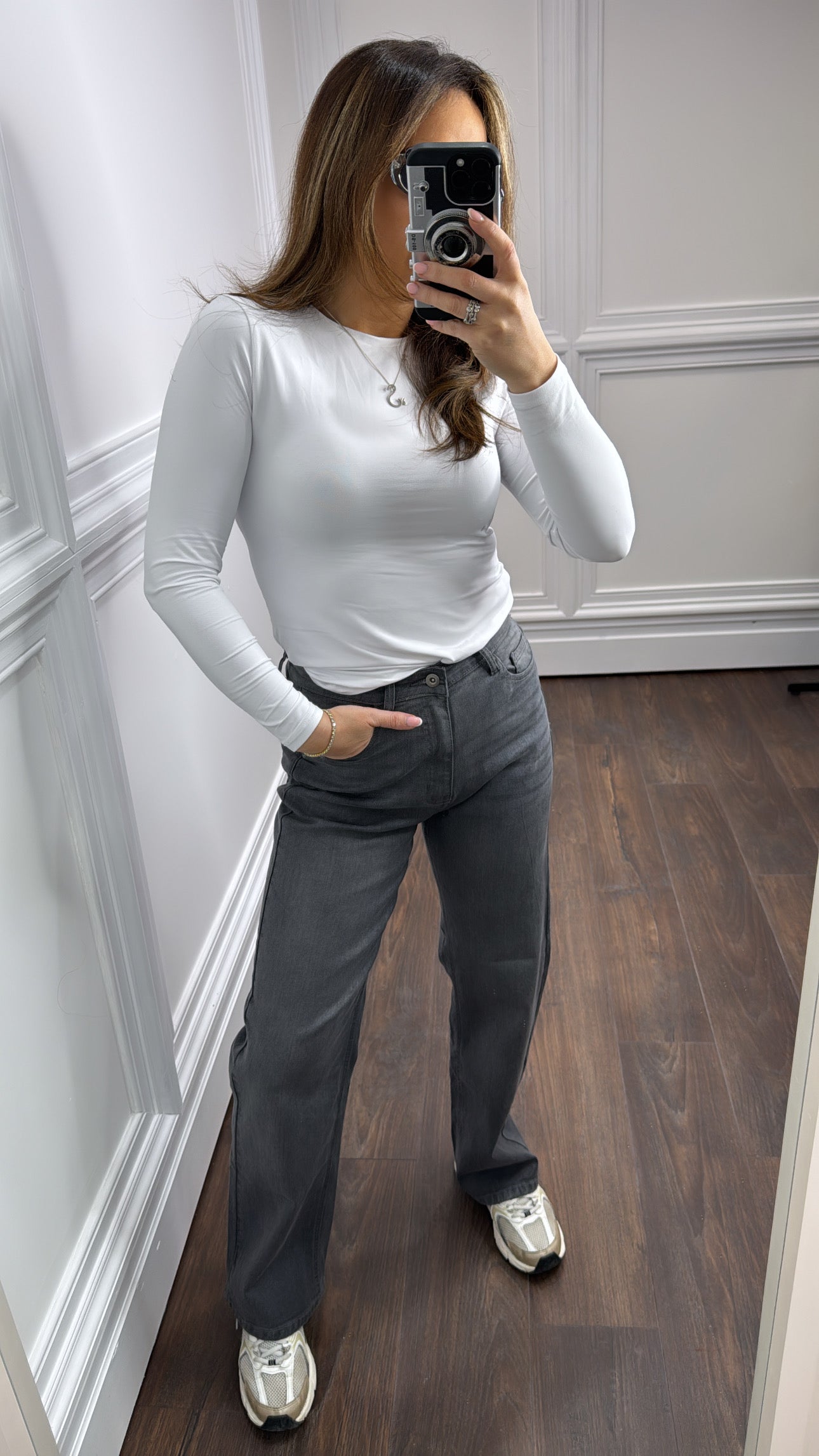 PENNY grey straight leg jeans