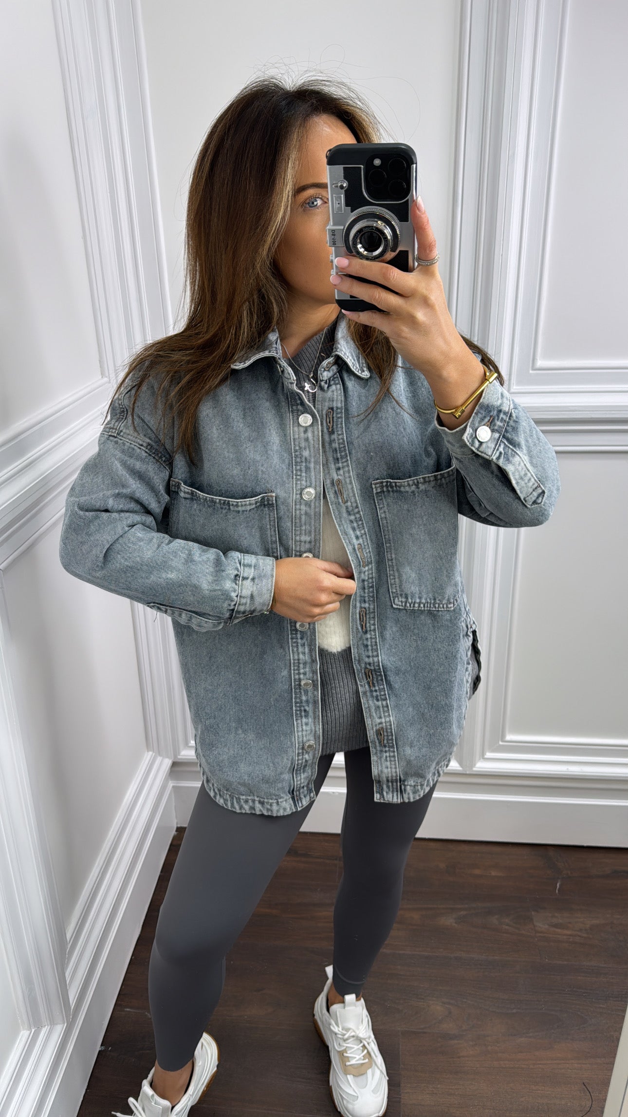 MEGAN blue denim shirt