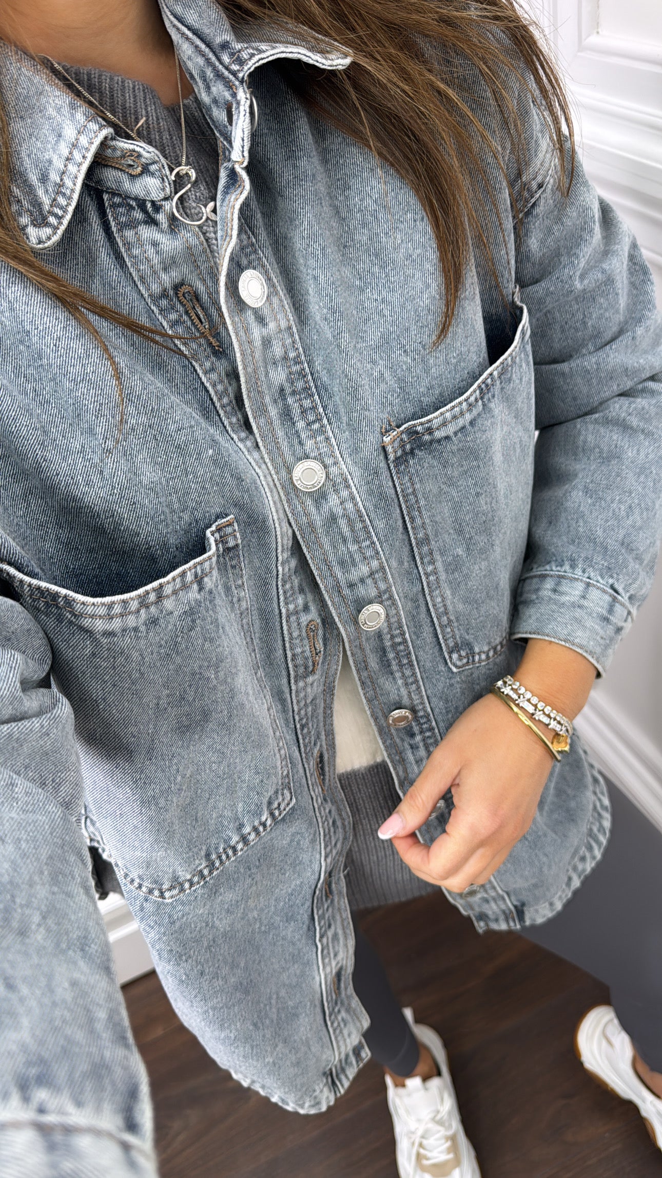 MEGAN blue denim shirt