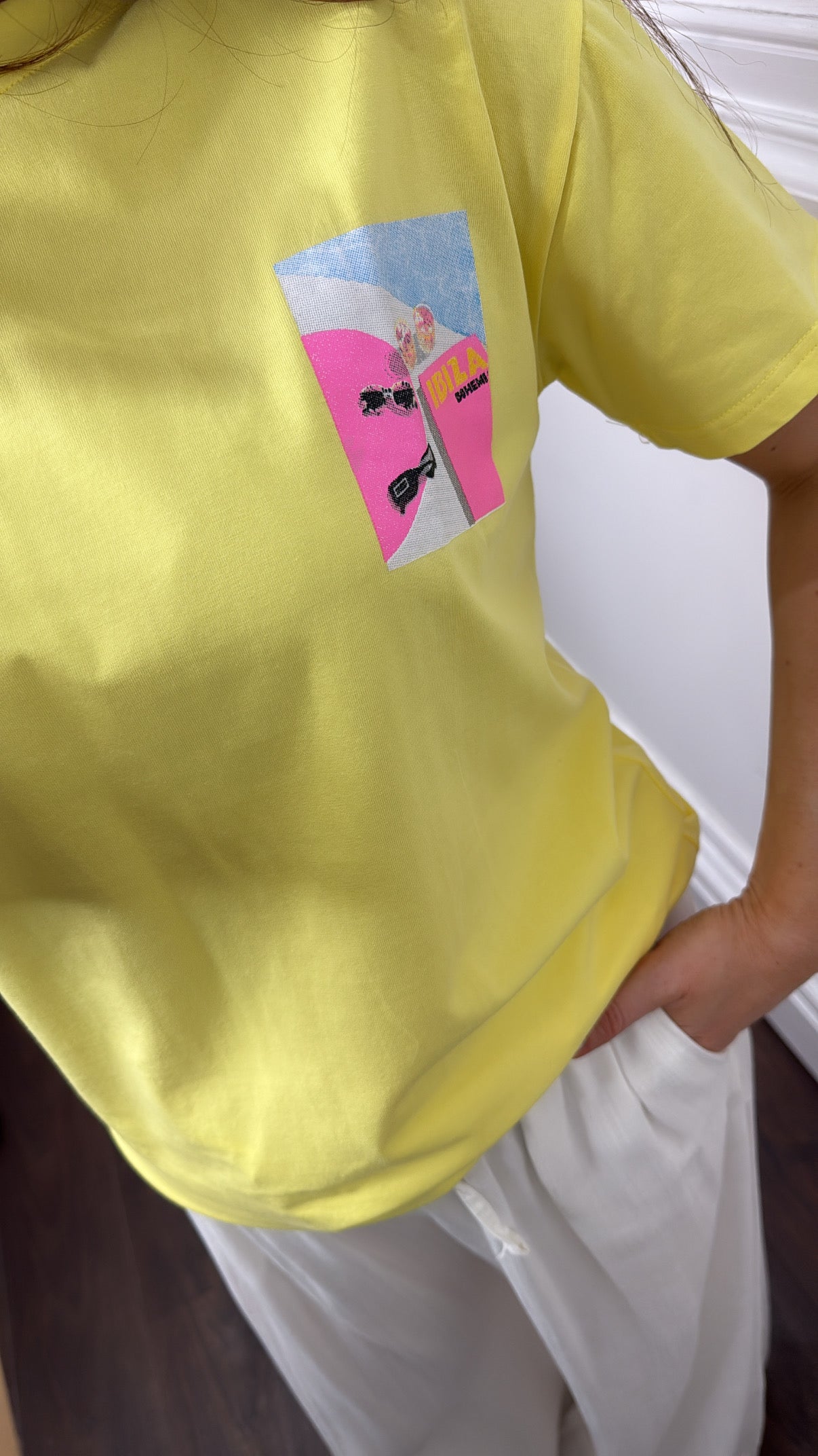 IBIZA BOHEMIA yellow sunglasses tshirt