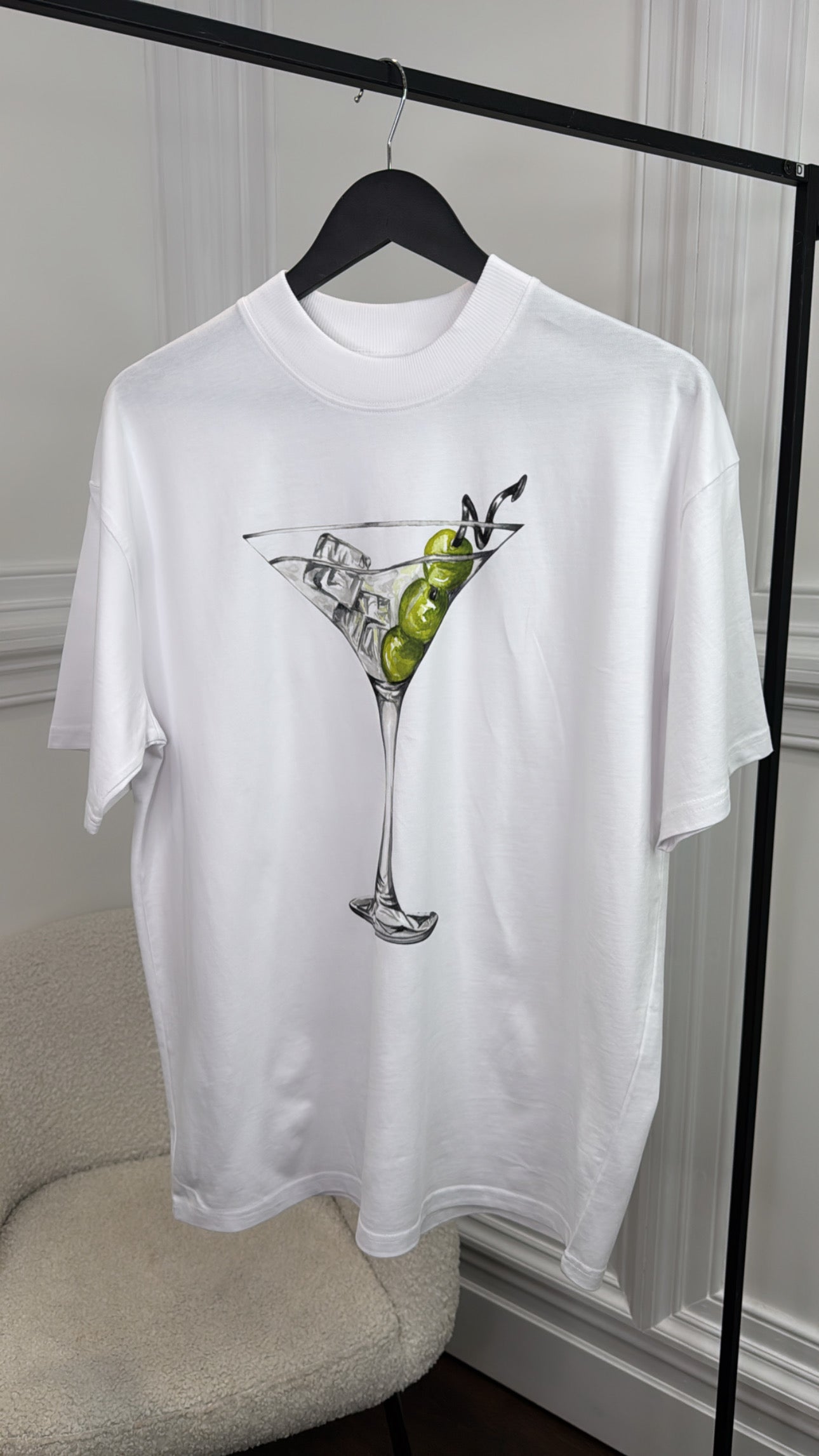 MARTINI white graphic oversize t-shirt