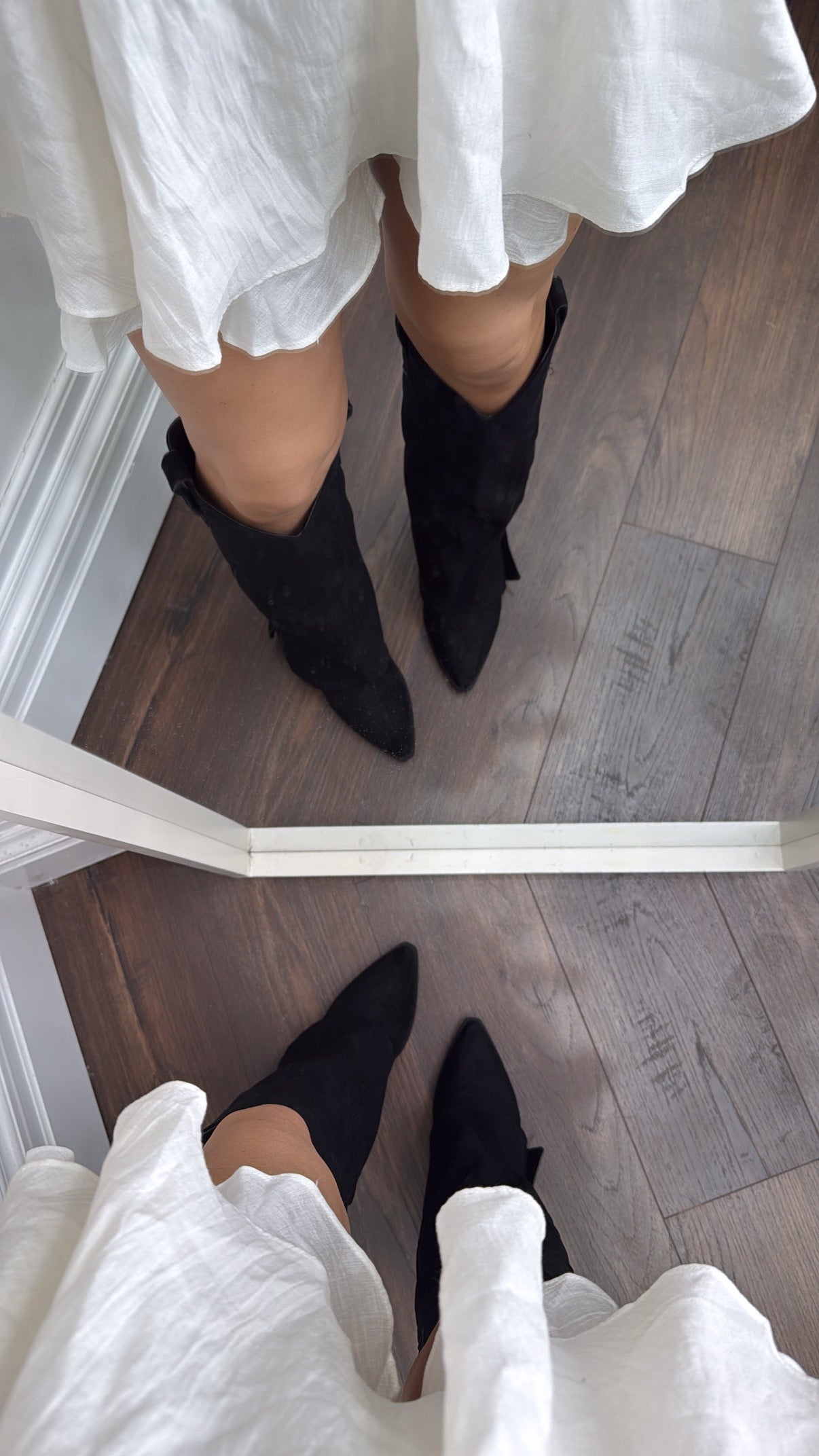 BAILEY black fold down cow boy boots