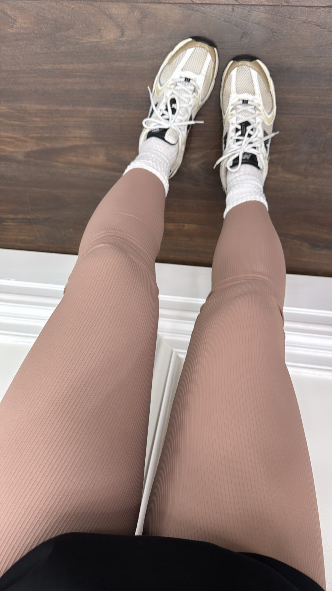 LAYLA mauve high waist ribbed leggings