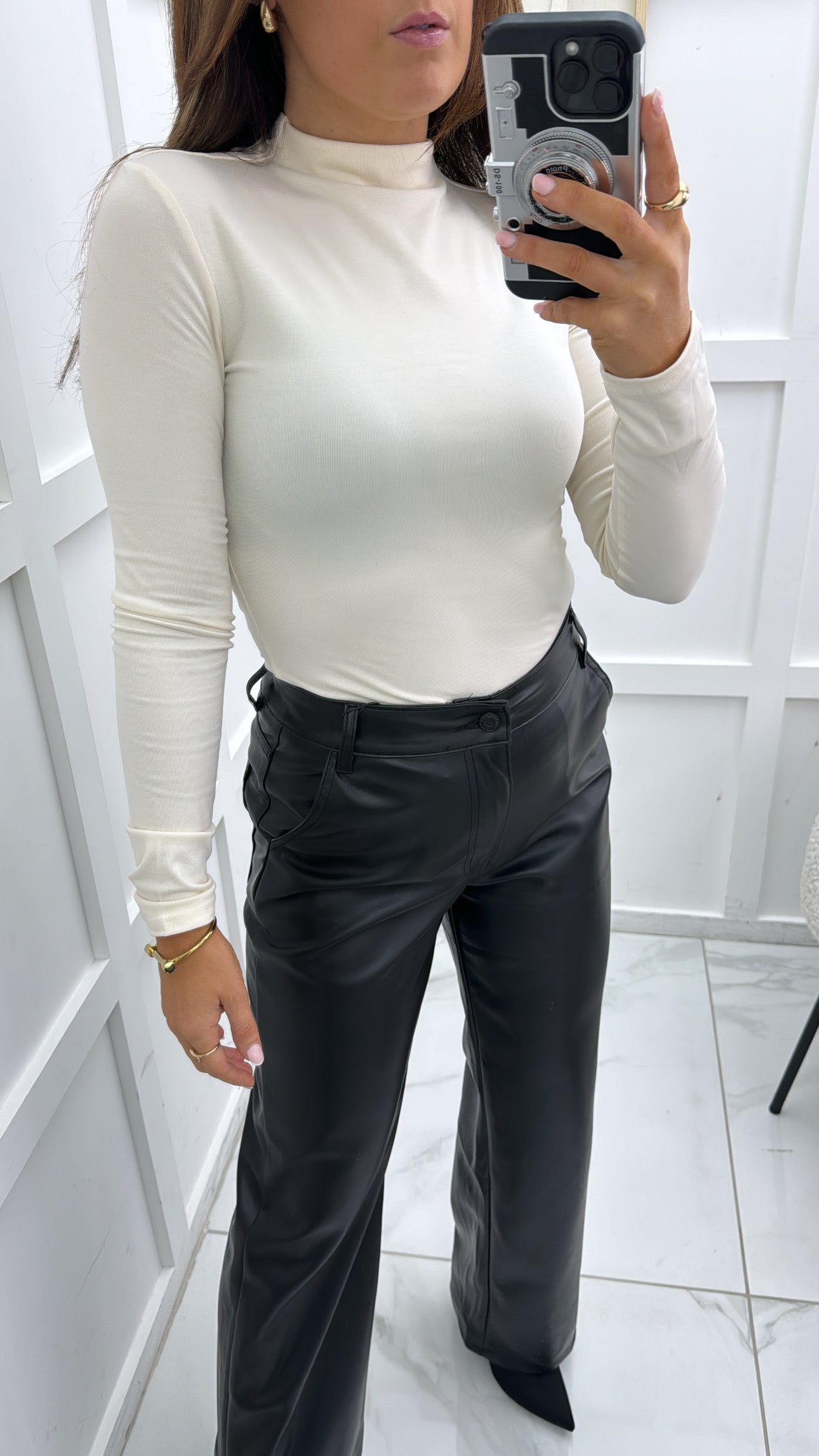 PIPPA cream high neck top