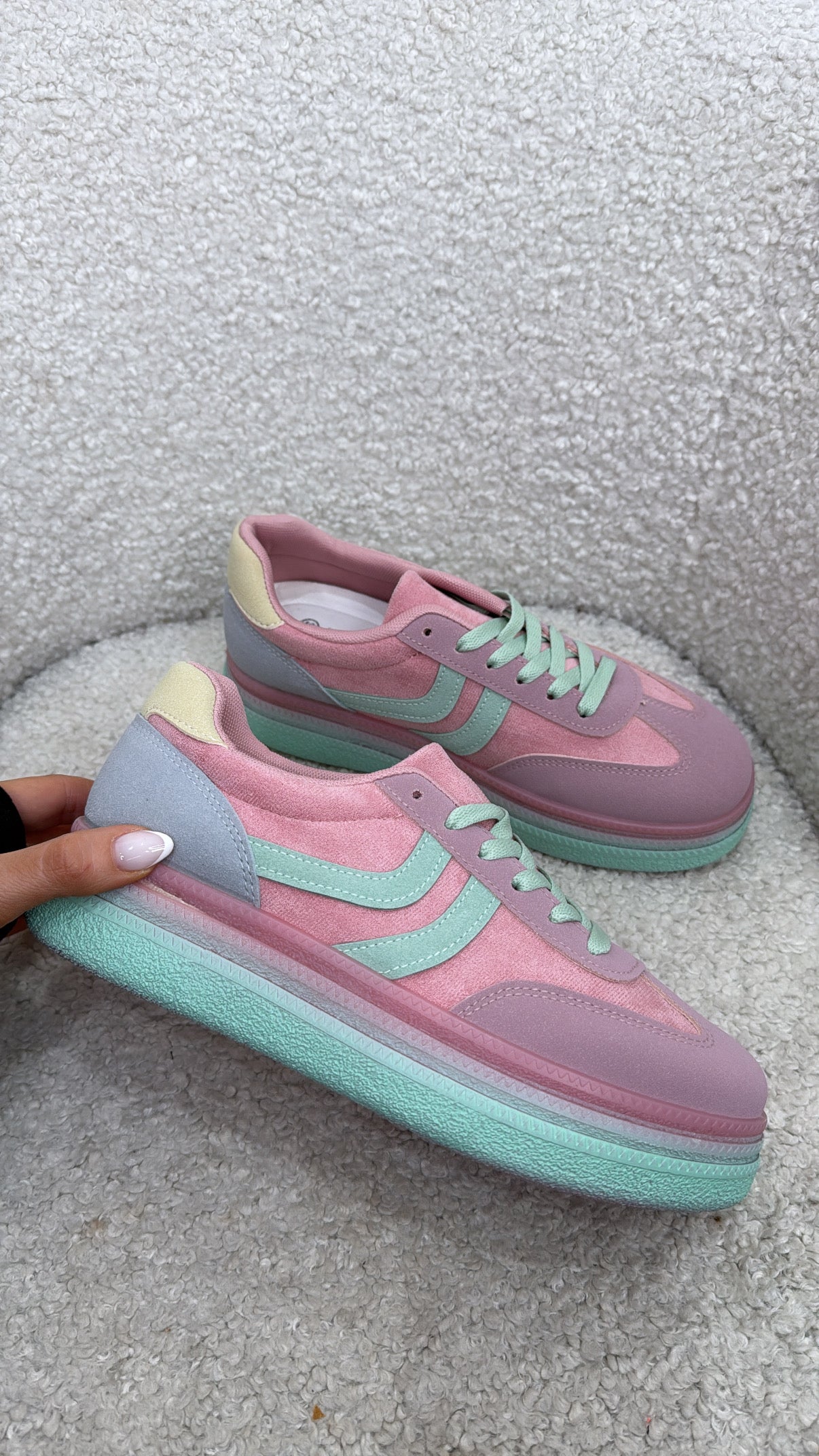SIENNA pastel chunky trainers