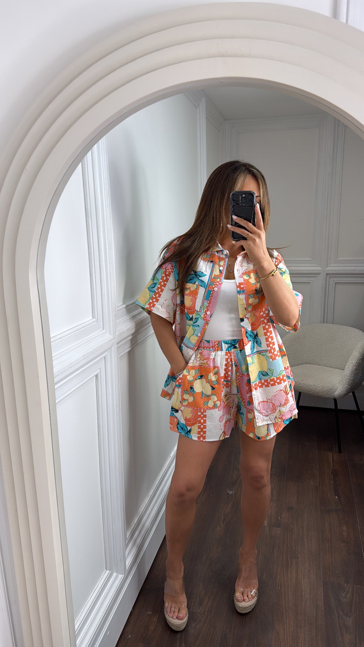 TROIPCAL FRUITS shirt and shorts co-ord