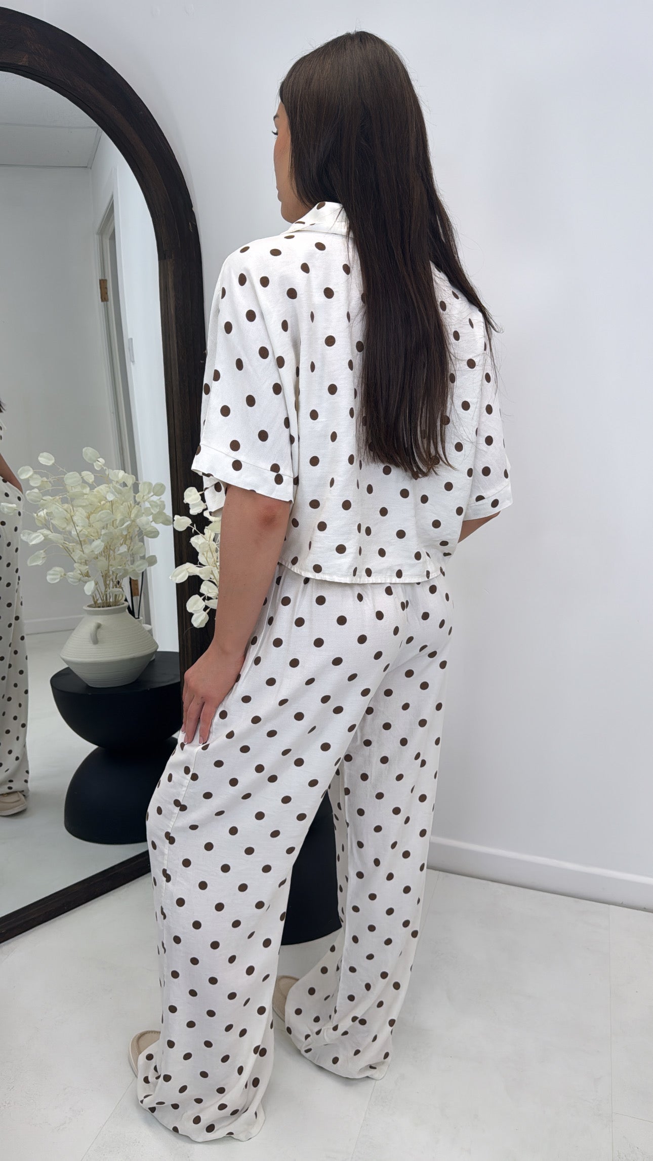 MADDISON cream polka dot co-ord
