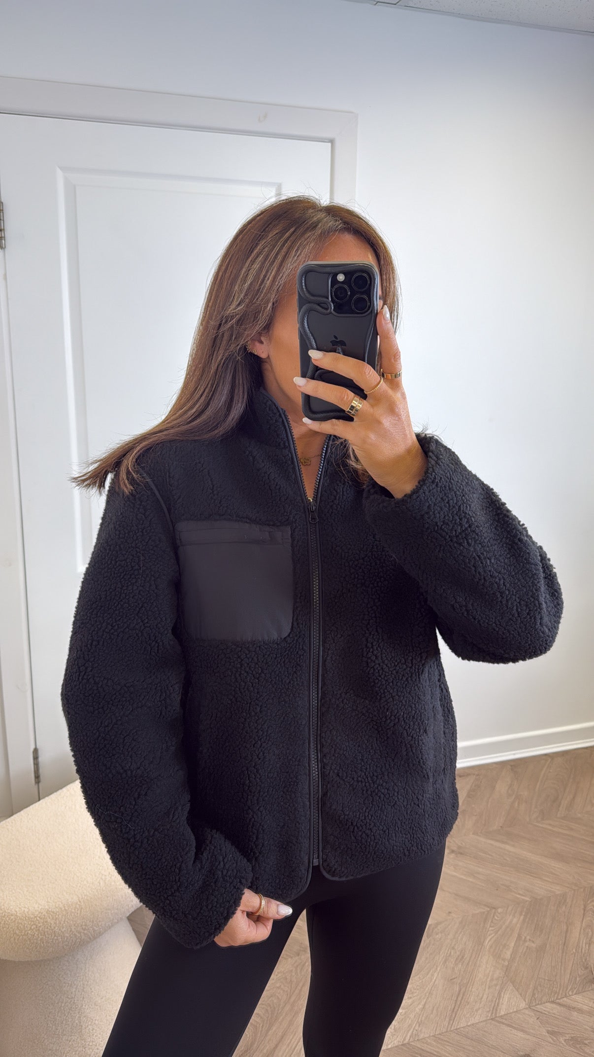 ZIA black teddy fleece