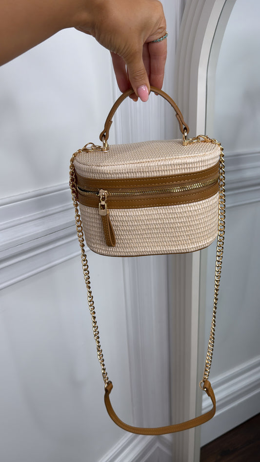FREYA beige bucket bag
