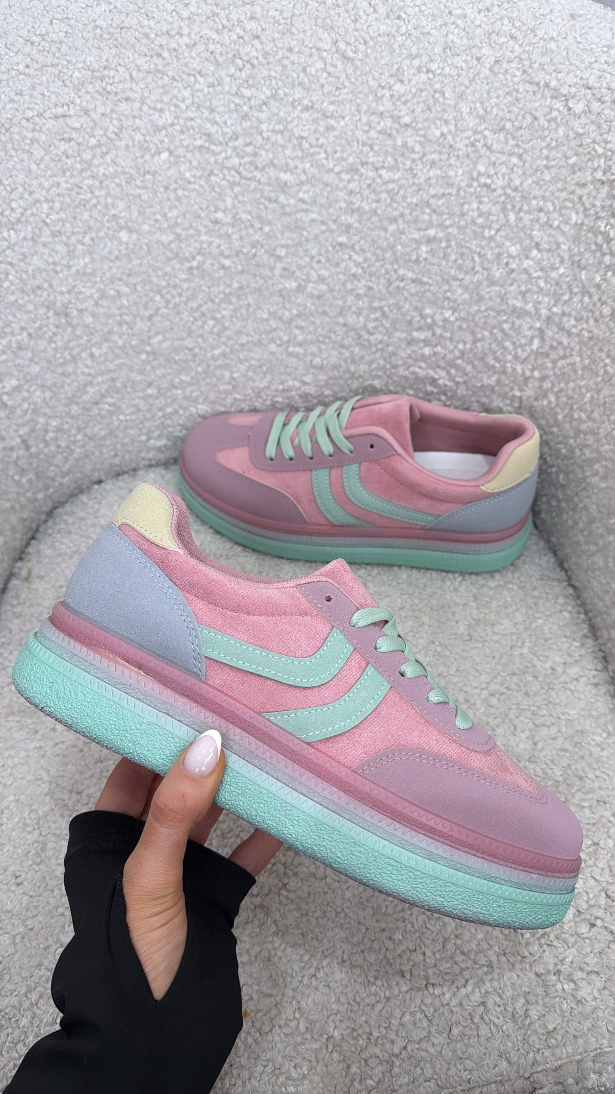 SIENNA pastel chunky trainers