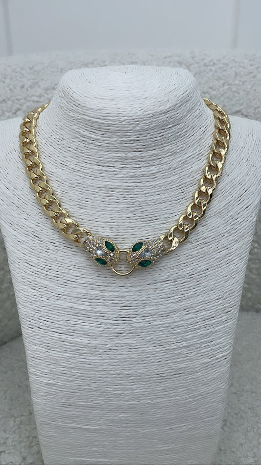 CHARLOTTE gold snake chain necklace