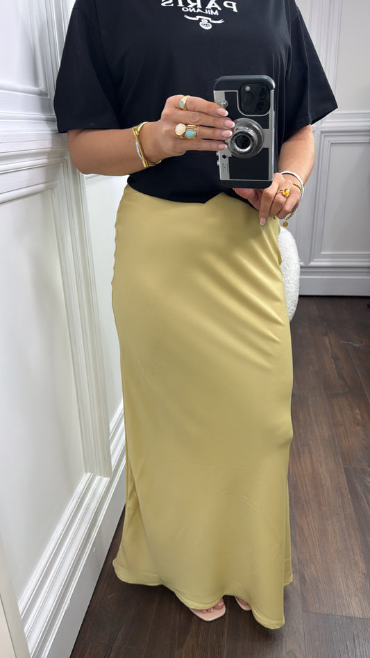 OLIVIA lemon maxi skirt