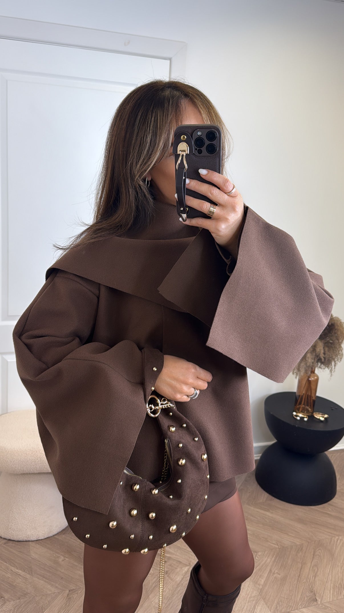 YARA light brown layered cape