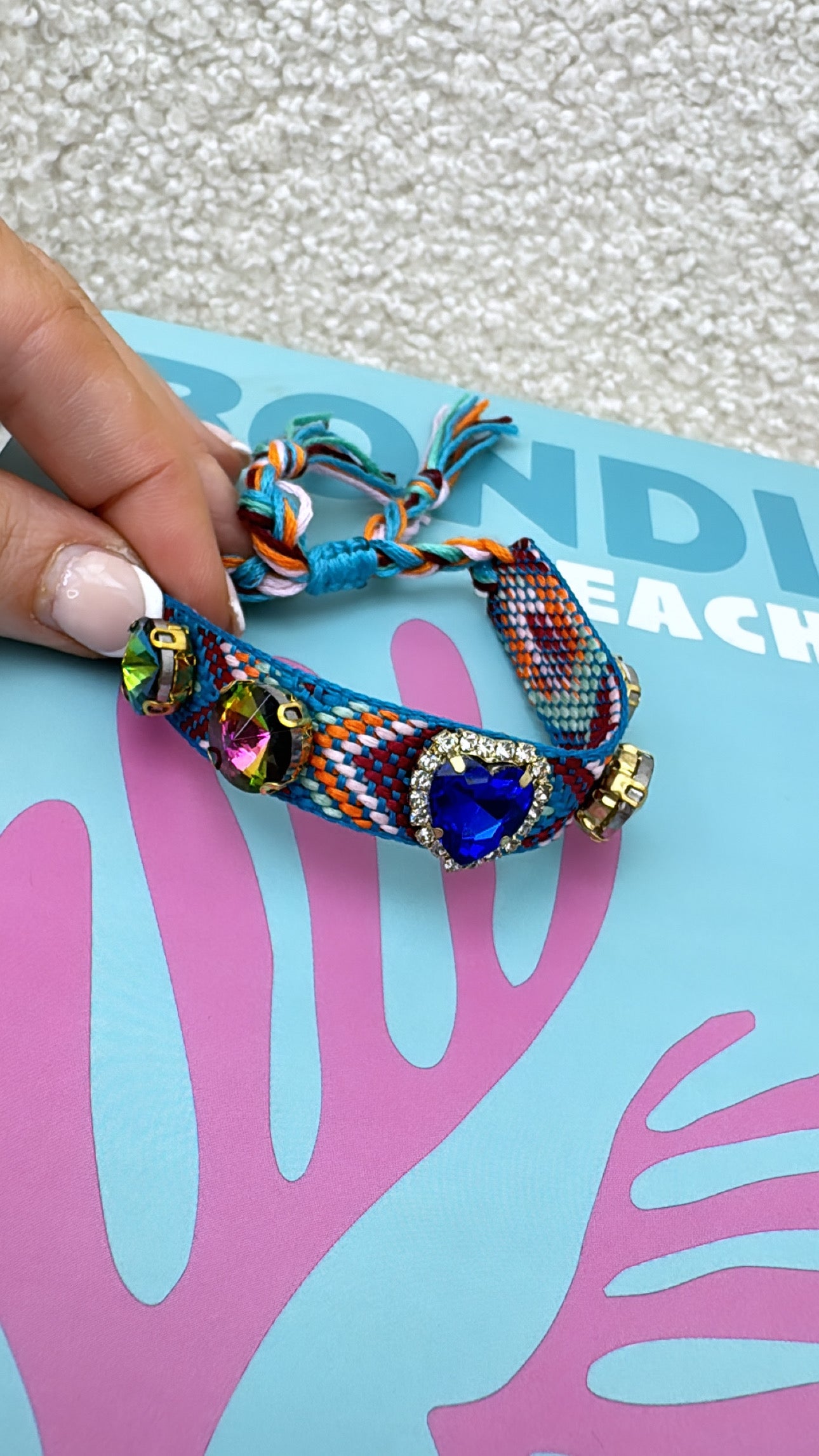 JESS blue braided jewel bracelet